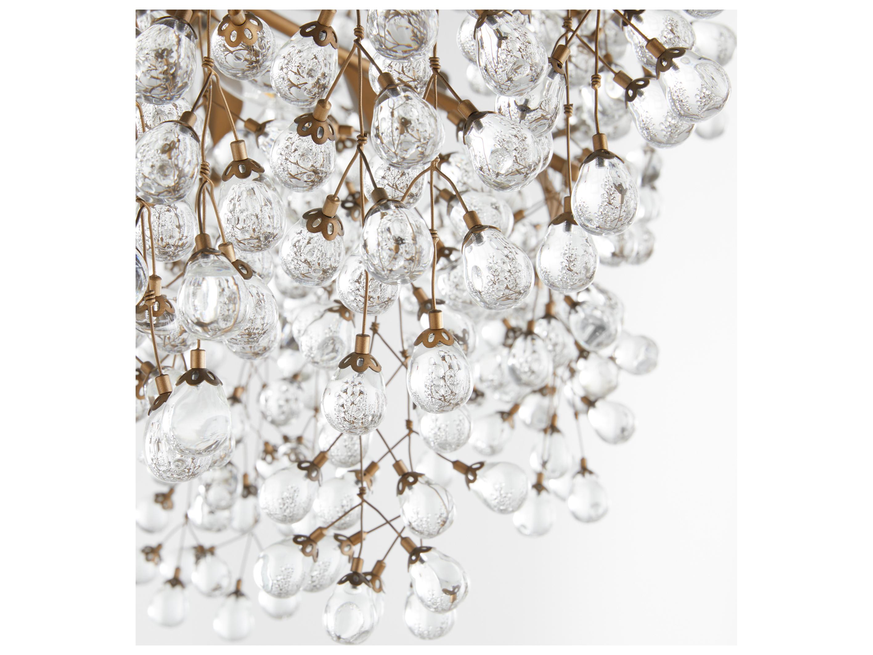 Quorum Glicina 8-Light Natural Brass Traditional Chandelier