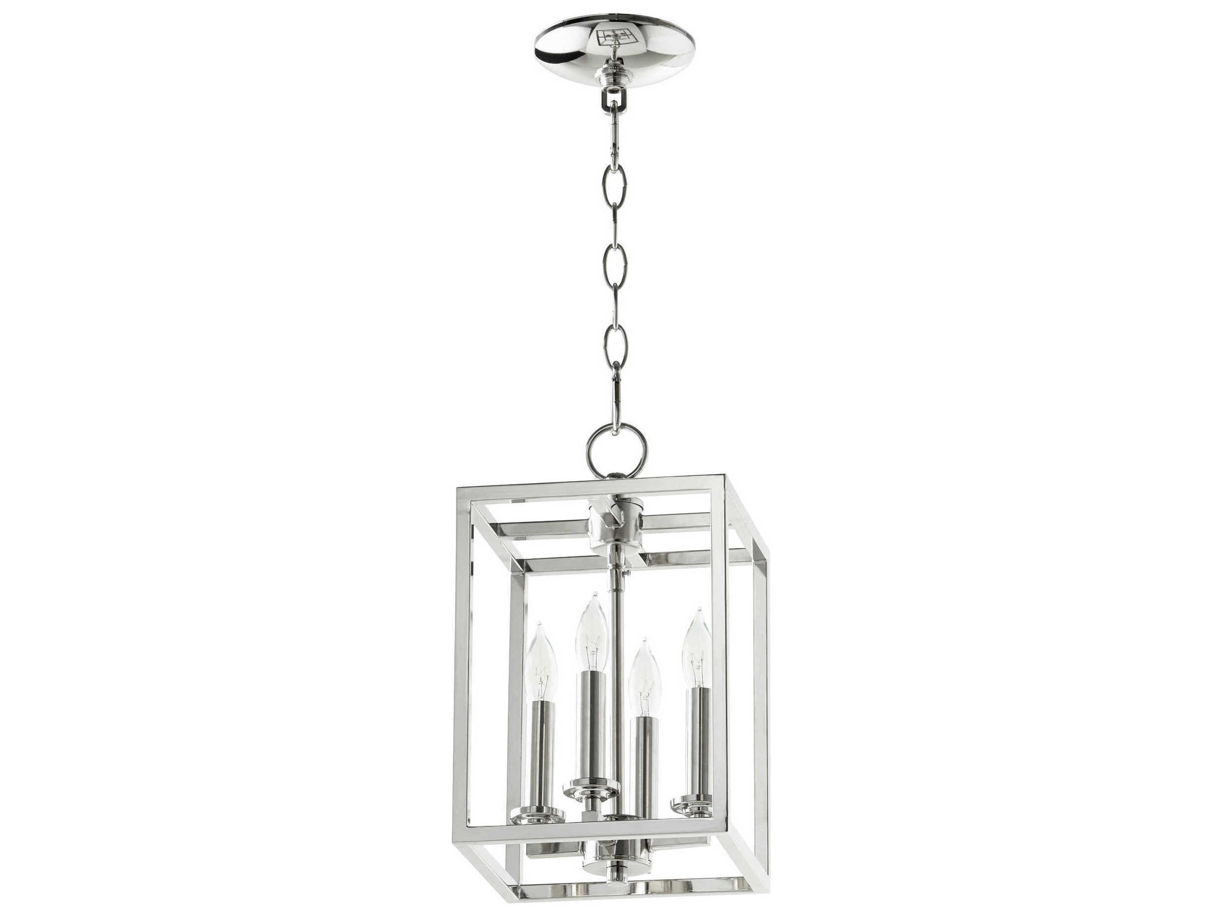 Quorum 4-Light Polished Nickel Candelabra Chandelier