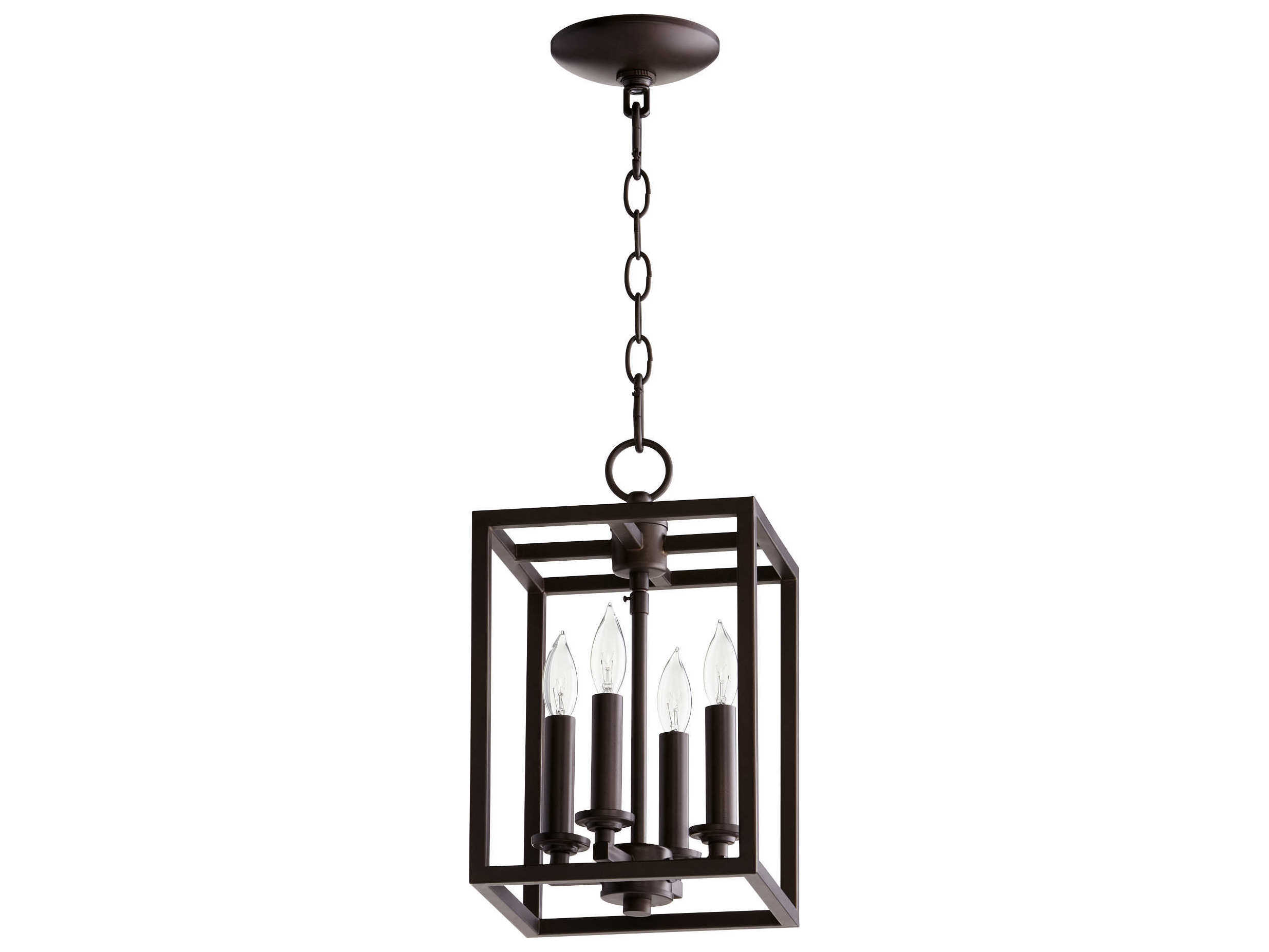 Quorum 4-Light Oiled Bronze Candelabra Chandelier
