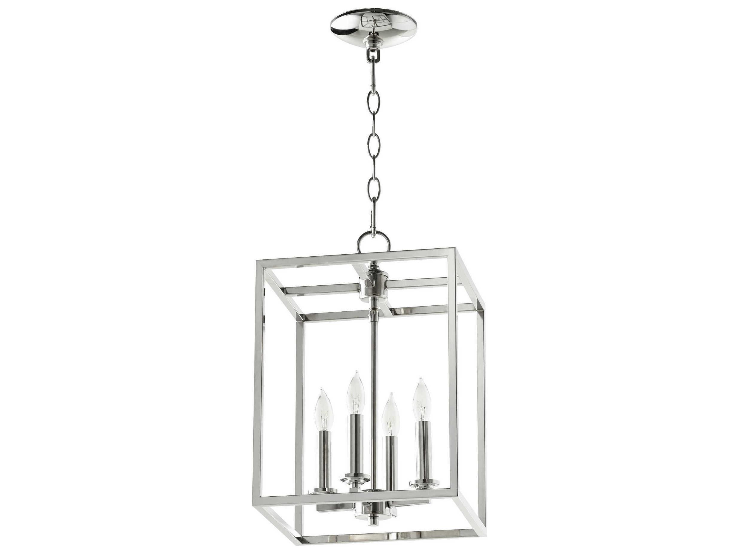 Quorum 4-Light Polished Nickel Candelabra Chandelier