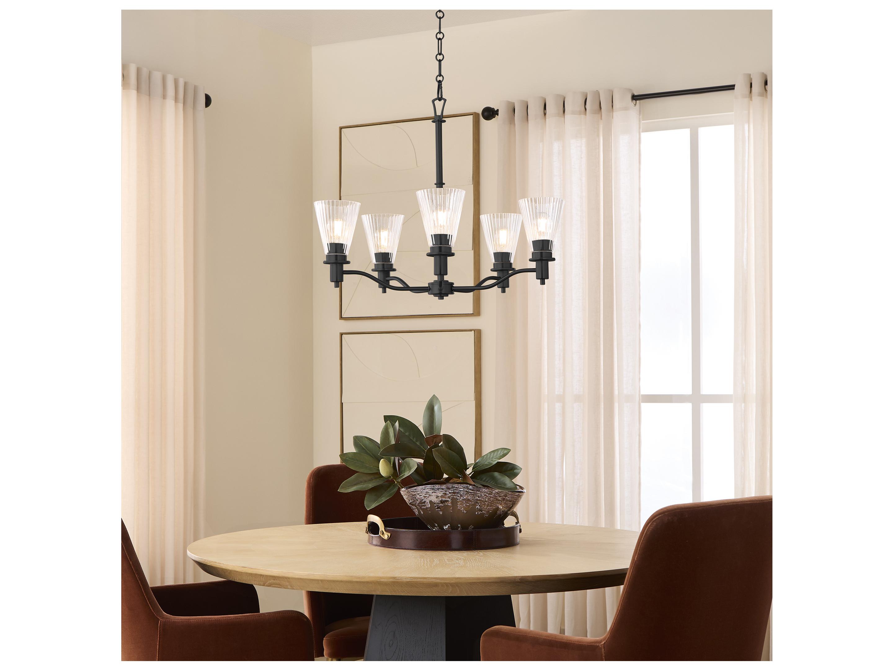 Quorum Lawton 5-Light Matte Black Candelabra Chandelier