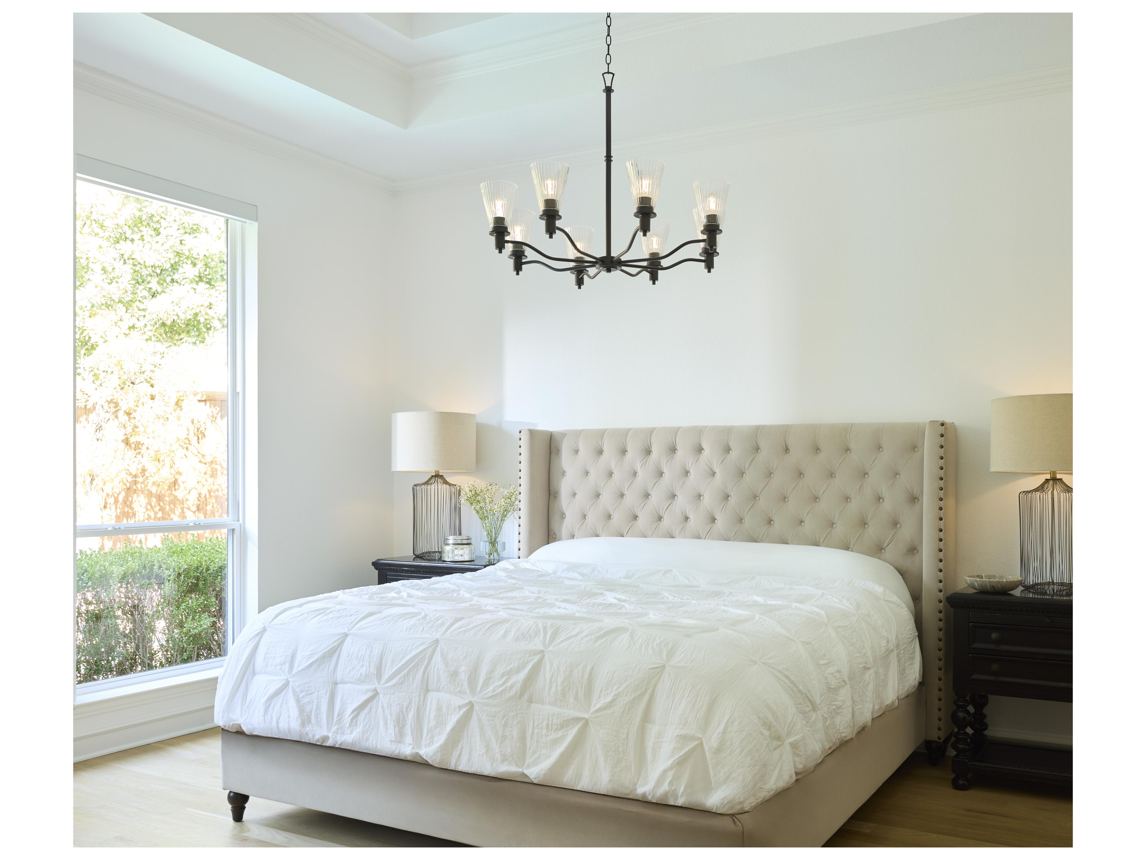 Quorum Lawton 8-Light Matte Black Candelabra Chandelier