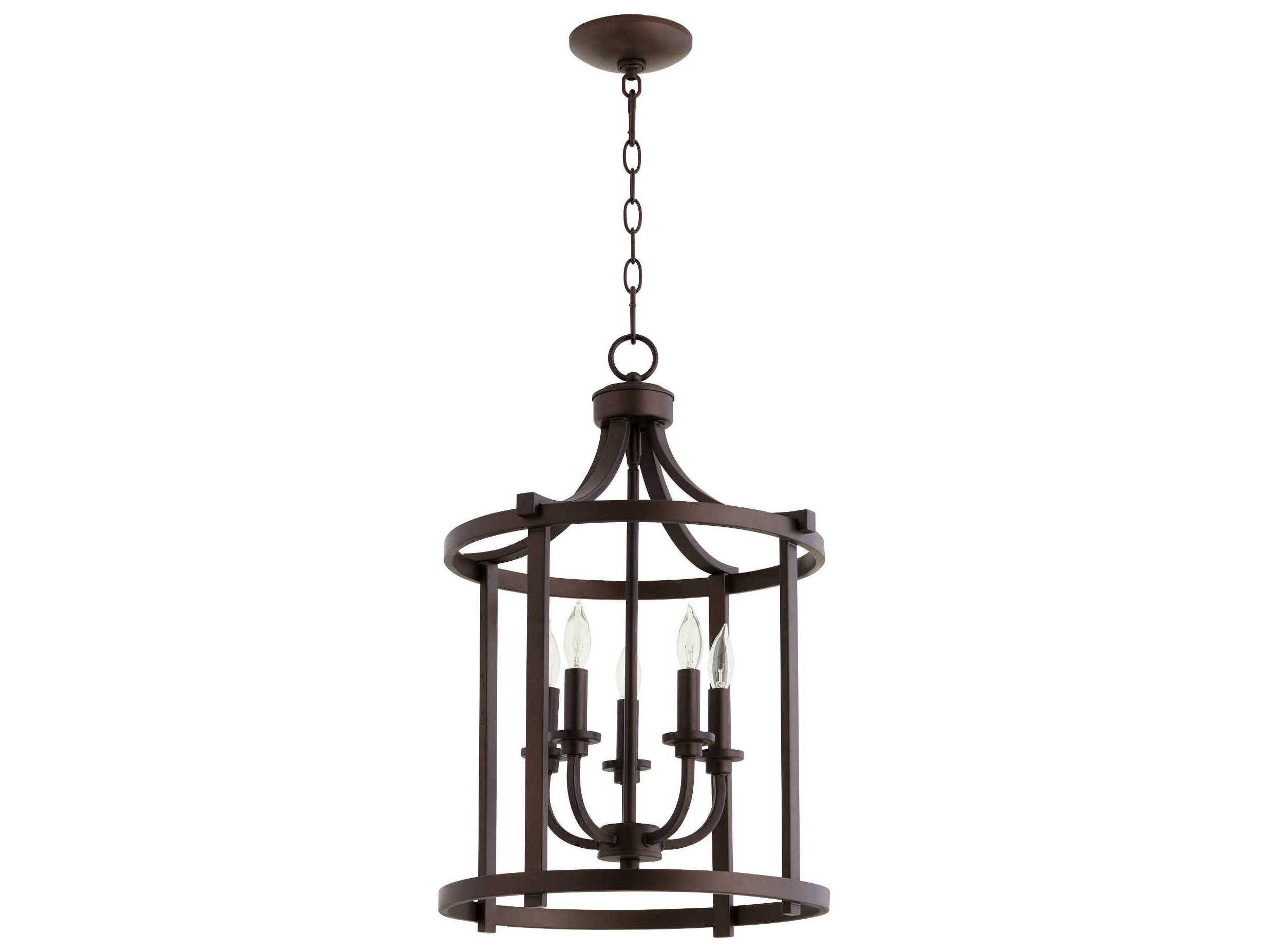 Quorum Lancaster 5-Light Oiled Bronze Pendant
