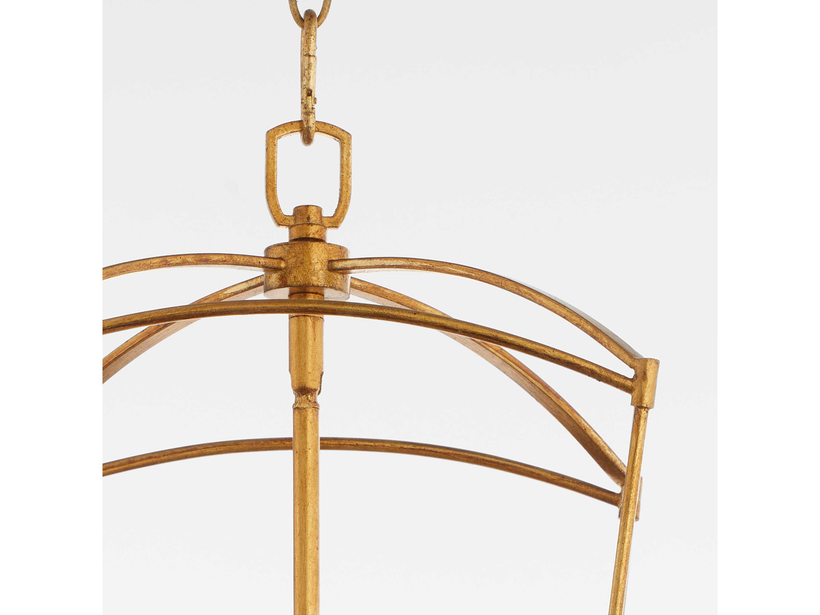 Quorum Mantle 3-Light Gold Leaf Mini Pendant