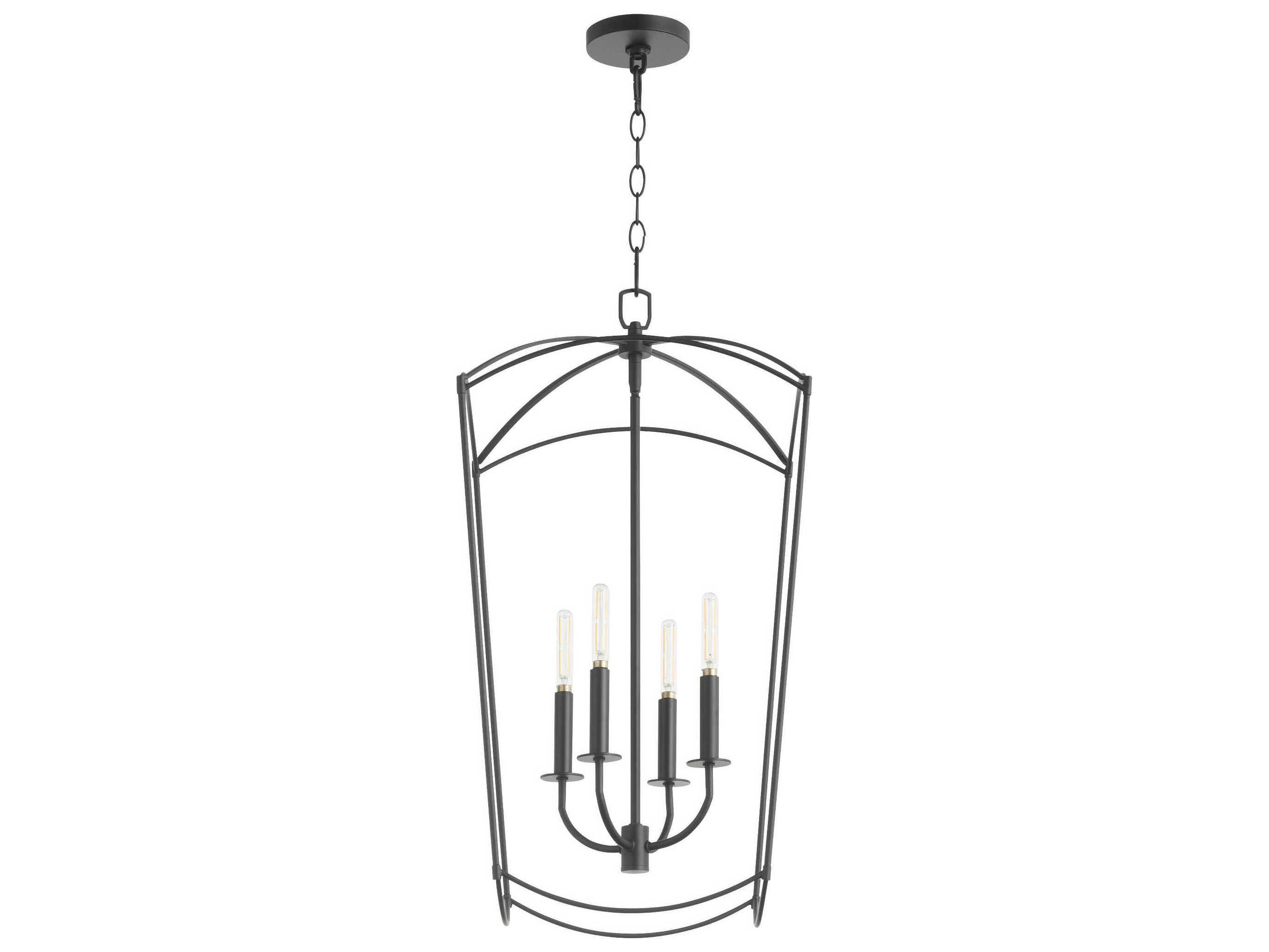 Quorum Mantle 4-Light Matte Black Pendant