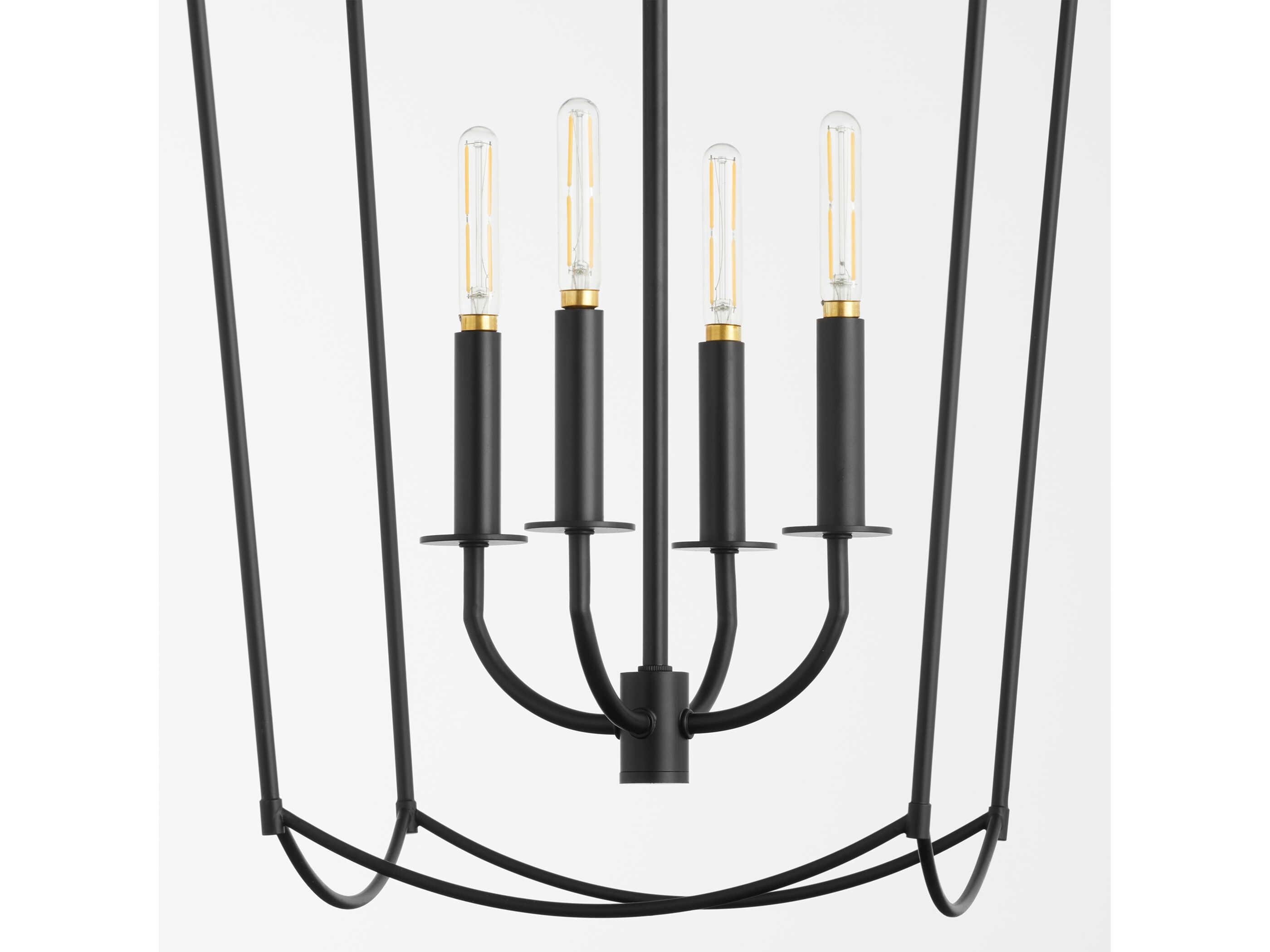 Quorum Mantle 4-Light Matte Black Pendant