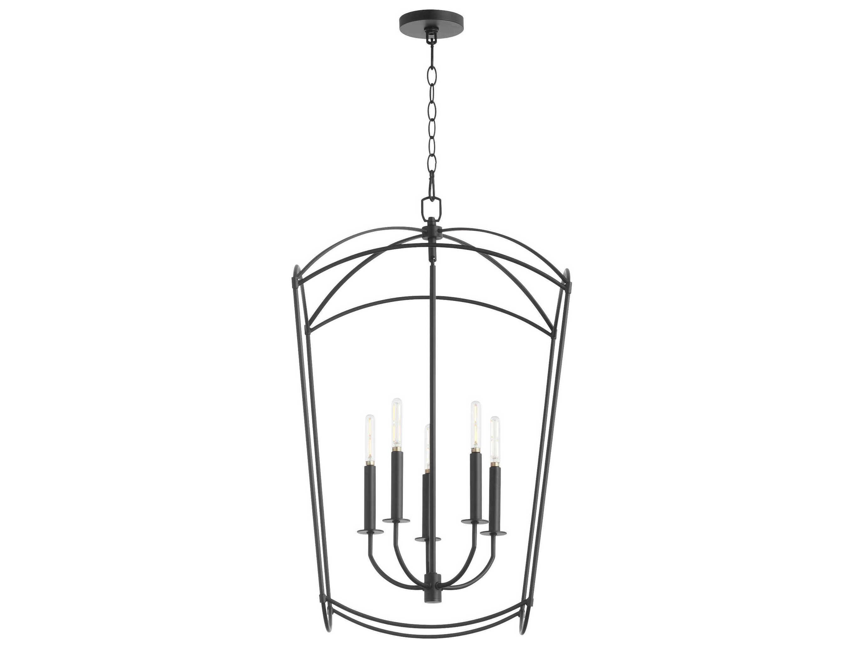 Quorum Mantle 5-Light Matte Black Pendant