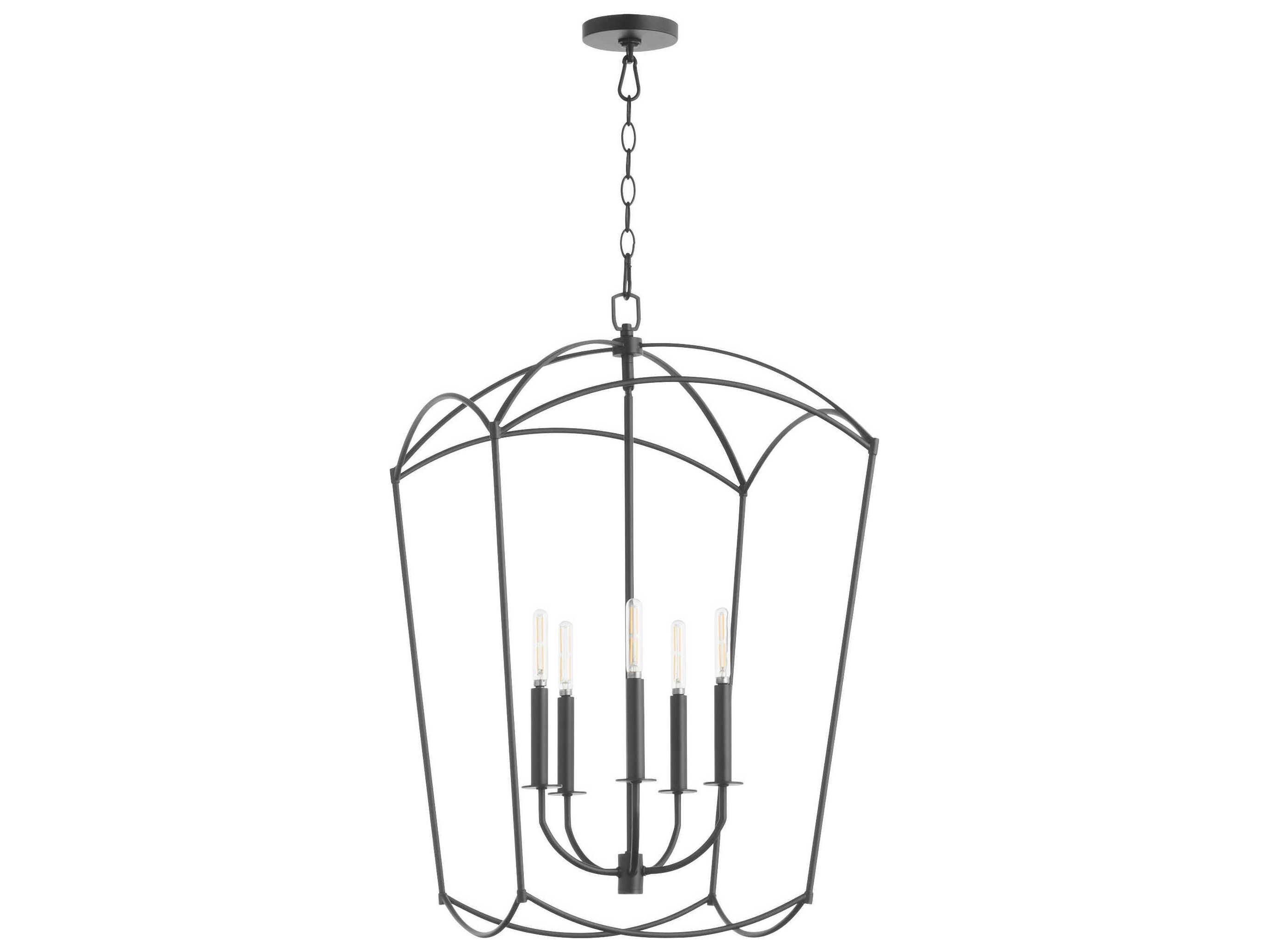 Quorum Mantle 5-Light Matte Black Pendant