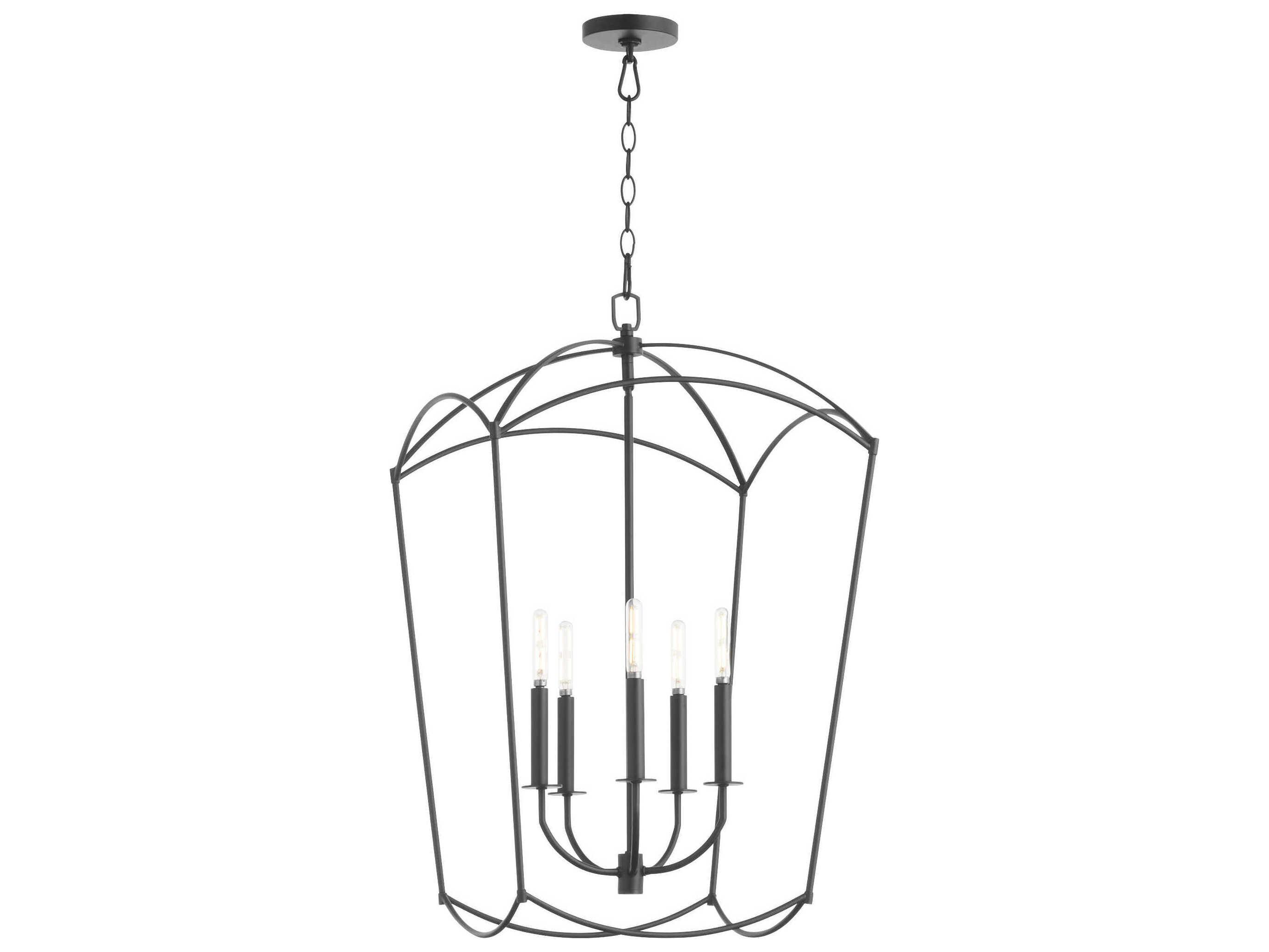 Quorum Mantle 5-Light Matte Black Pendant