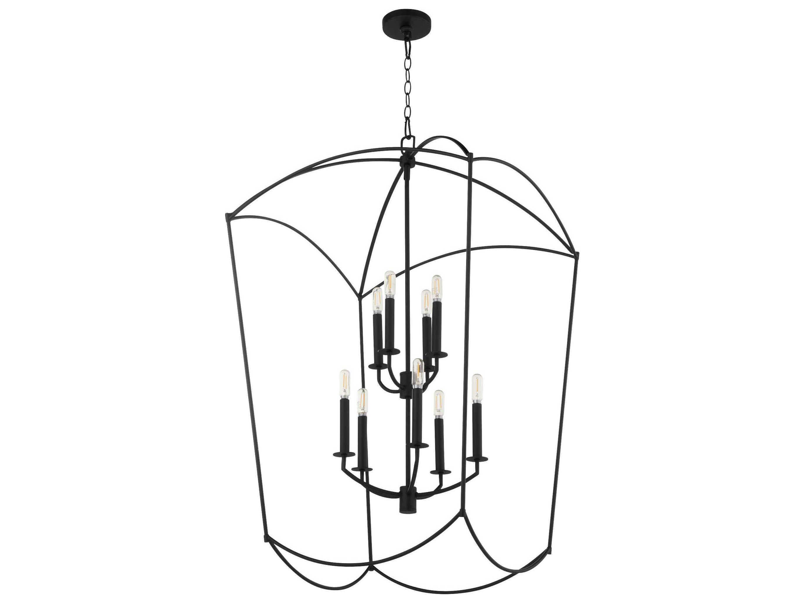 Quorum Mantle 9-Light Matte Black Pendant