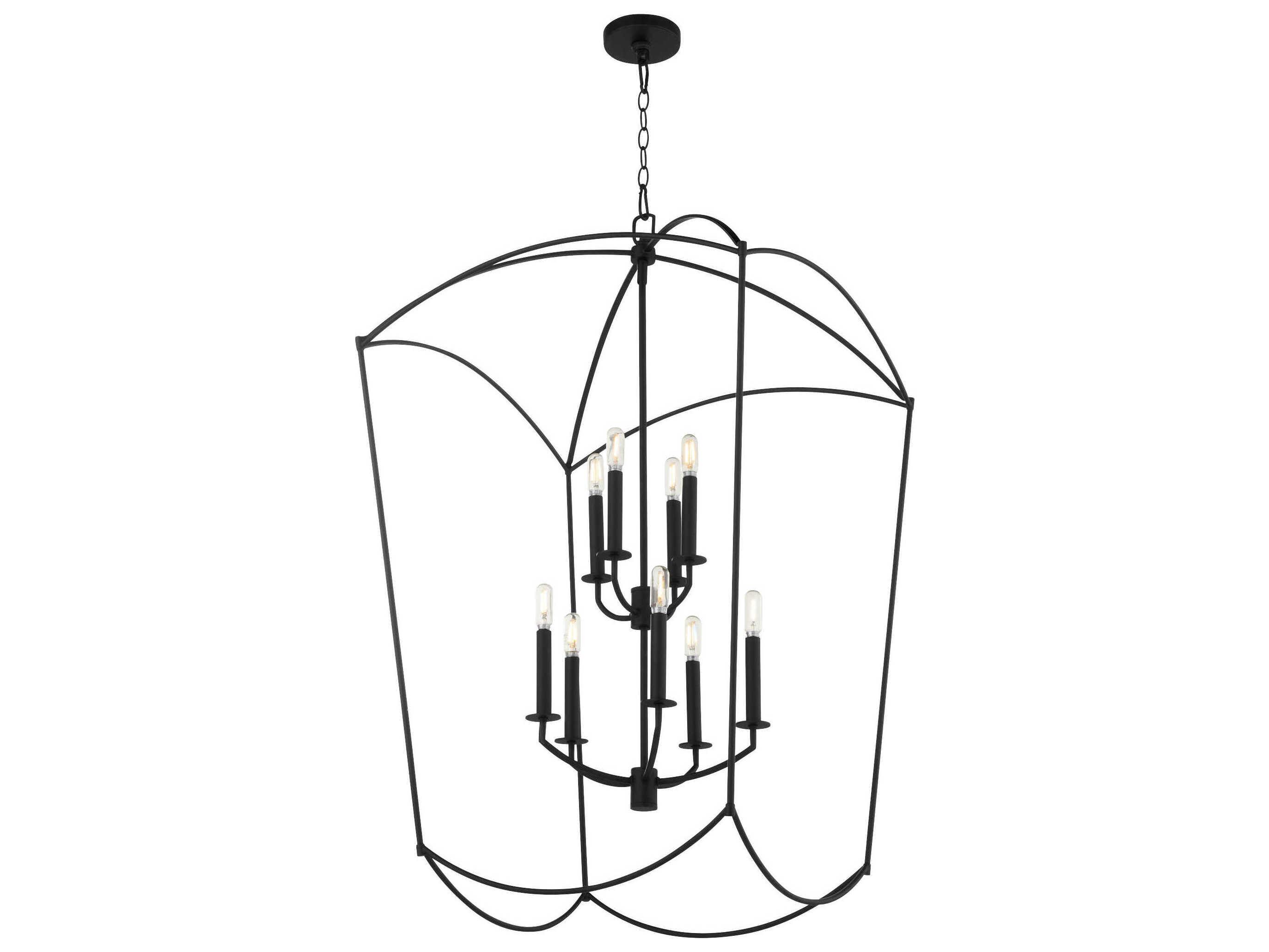 Quorum Mantle 9-Light Matte Black Pendant