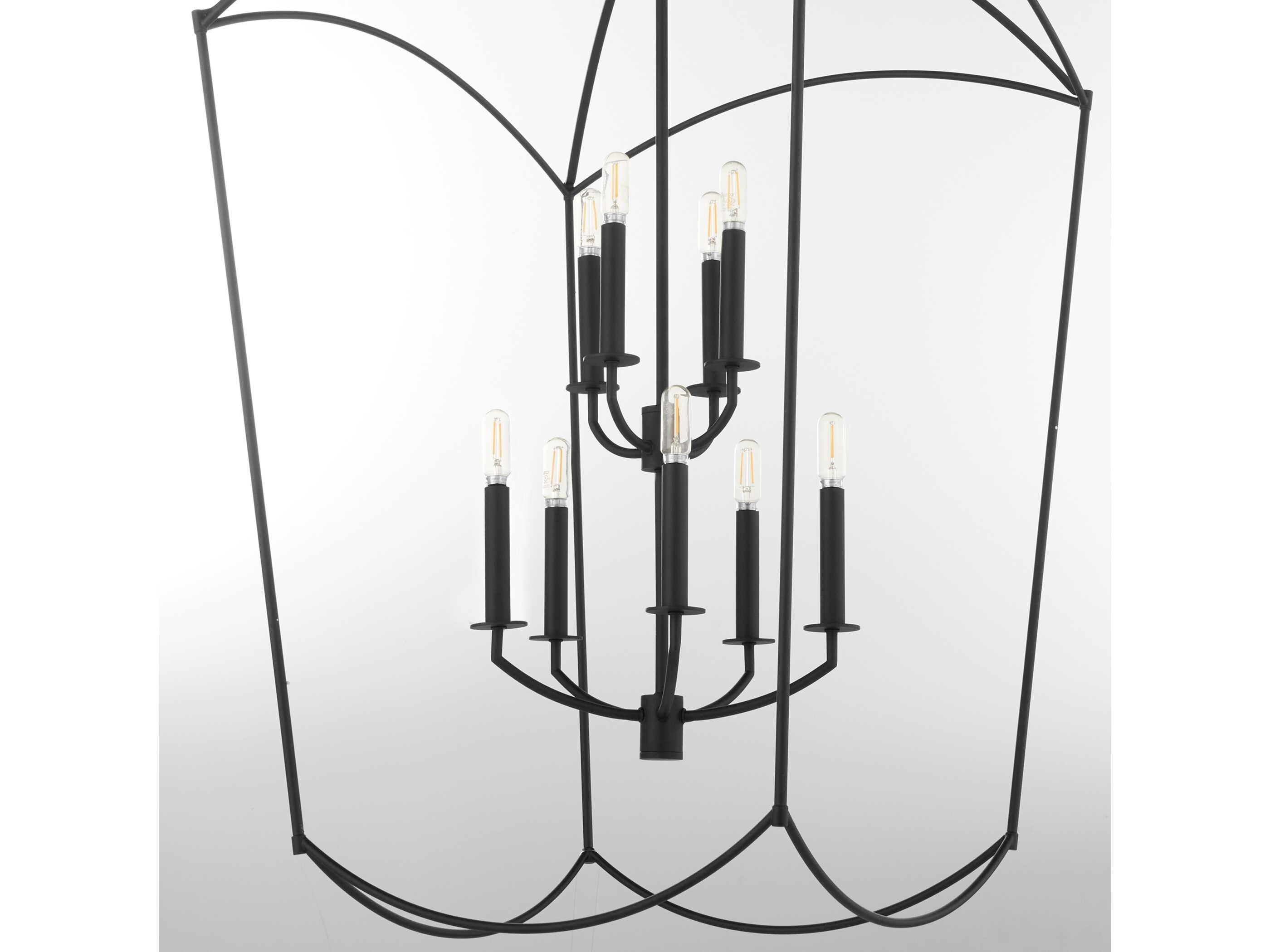 Quorum Mantle 9-Light Matte Black Pendant