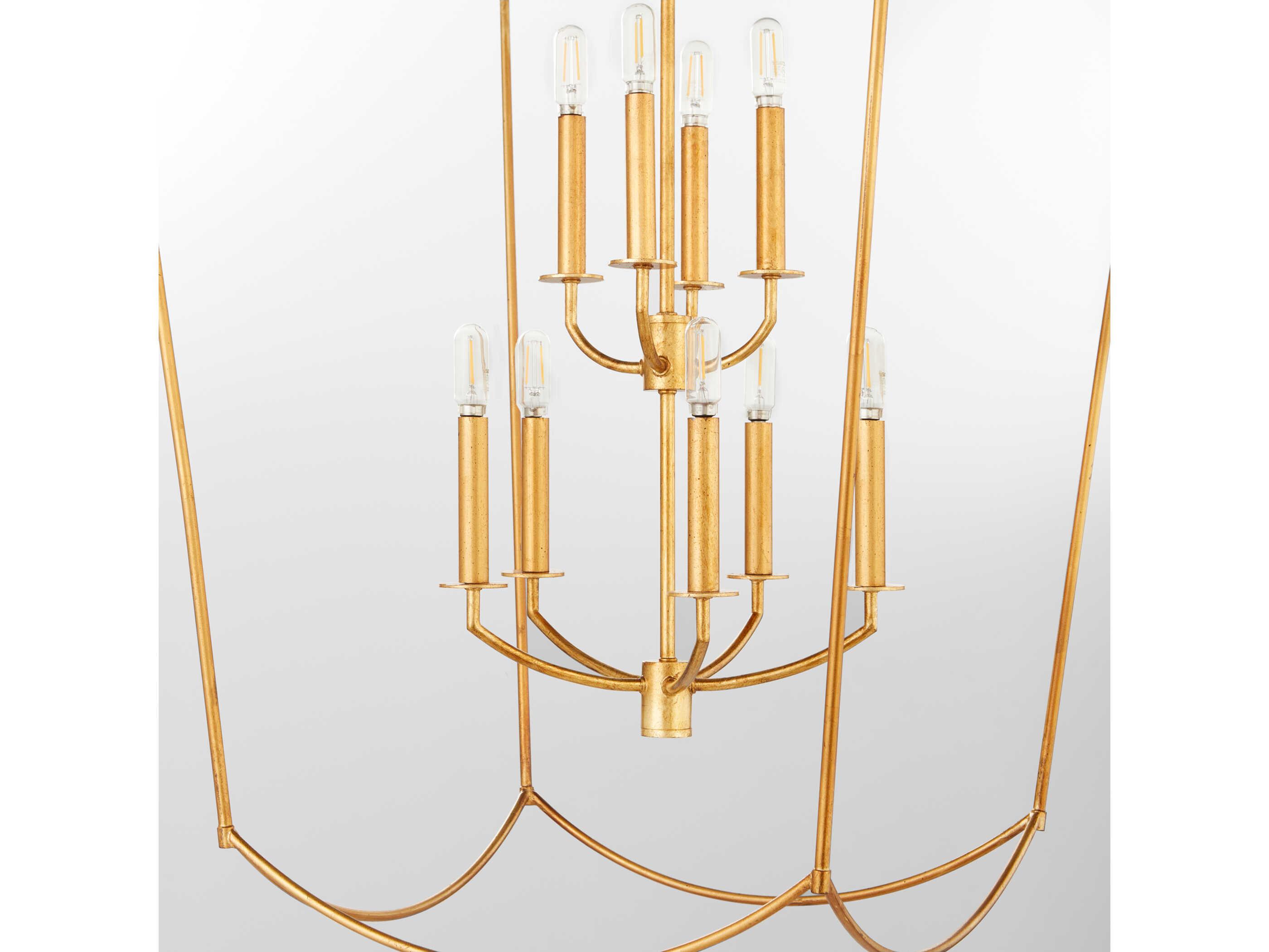 Quorum Mantle 9-Light Gold Leaf Pendant