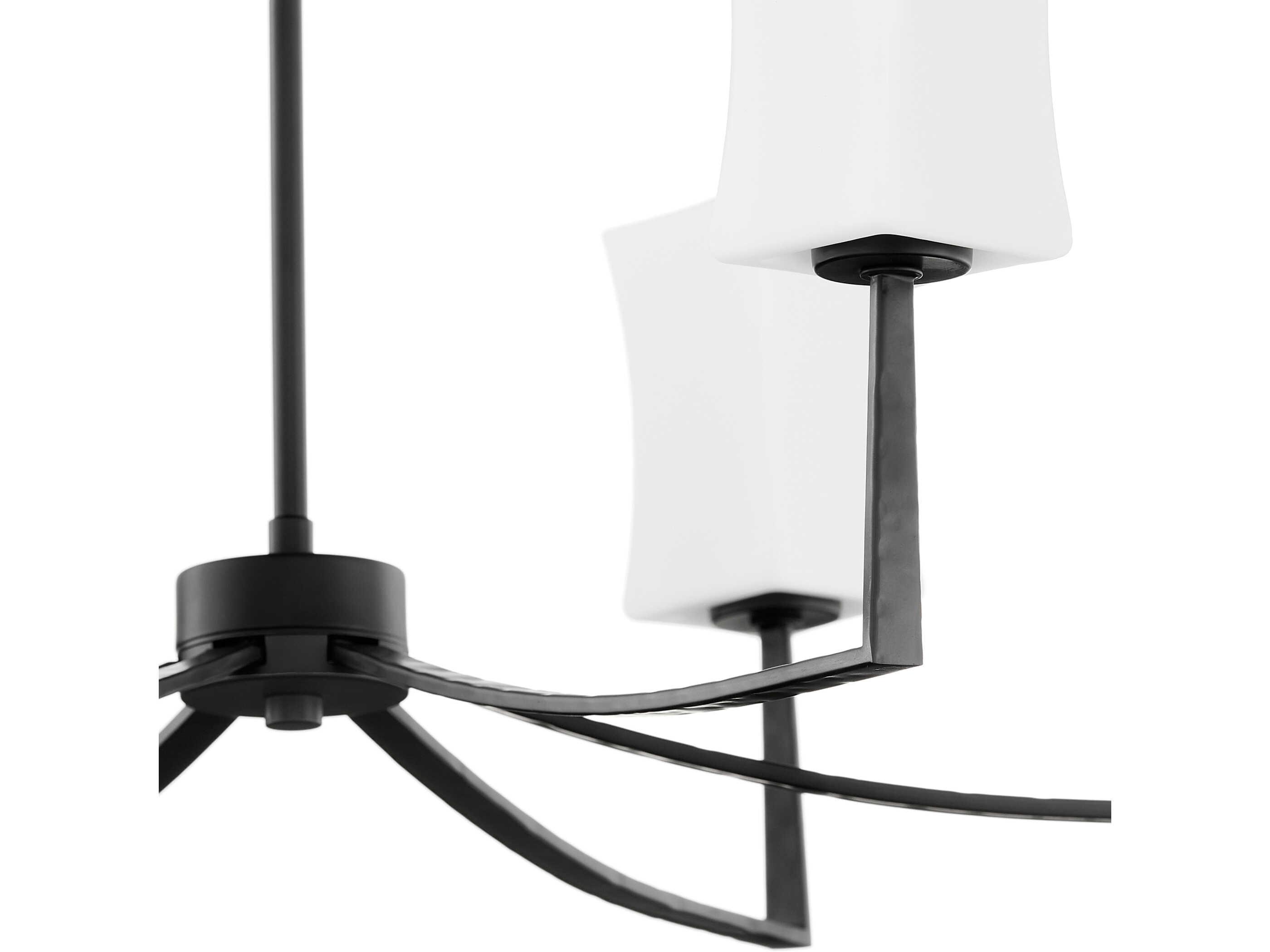 Quorum Ayala 6-Light Matte Black Chandelier