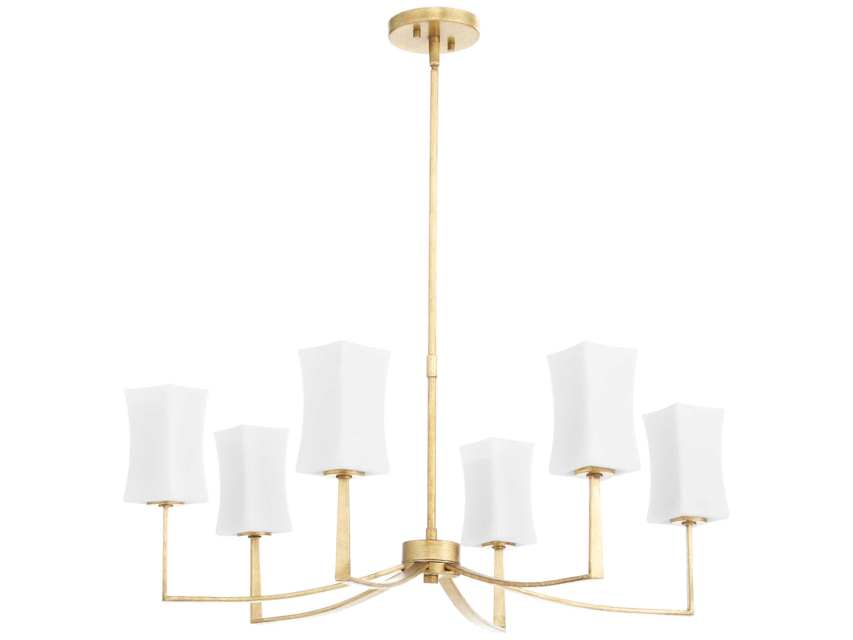 Quorum Ayala 6-Light Gold Leaf Chandelier