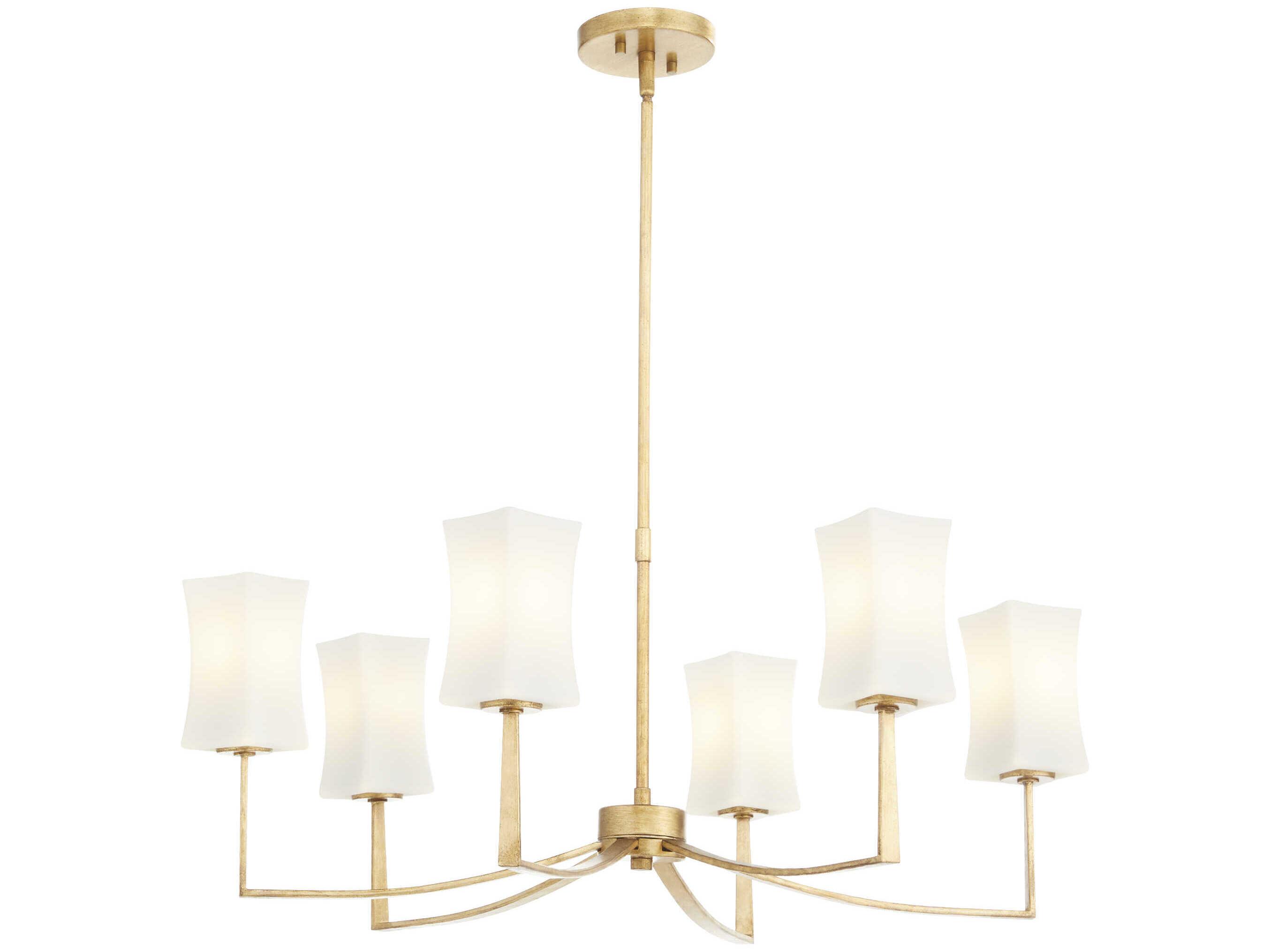 Quorum Ayala 6-Light Gold Leaf Chandelier