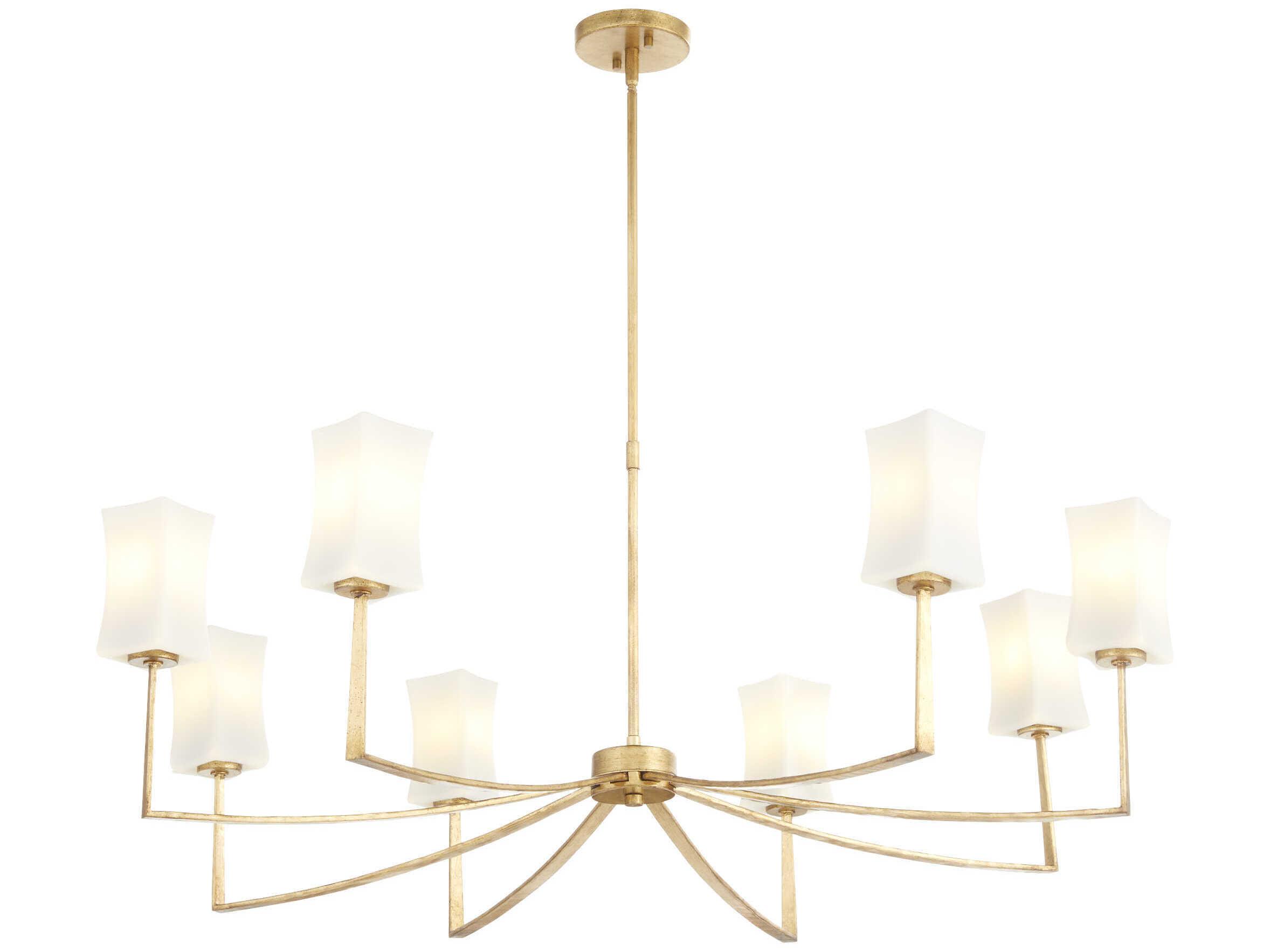 Quorum Ayala 8-Light Gold Leaf Chandelier