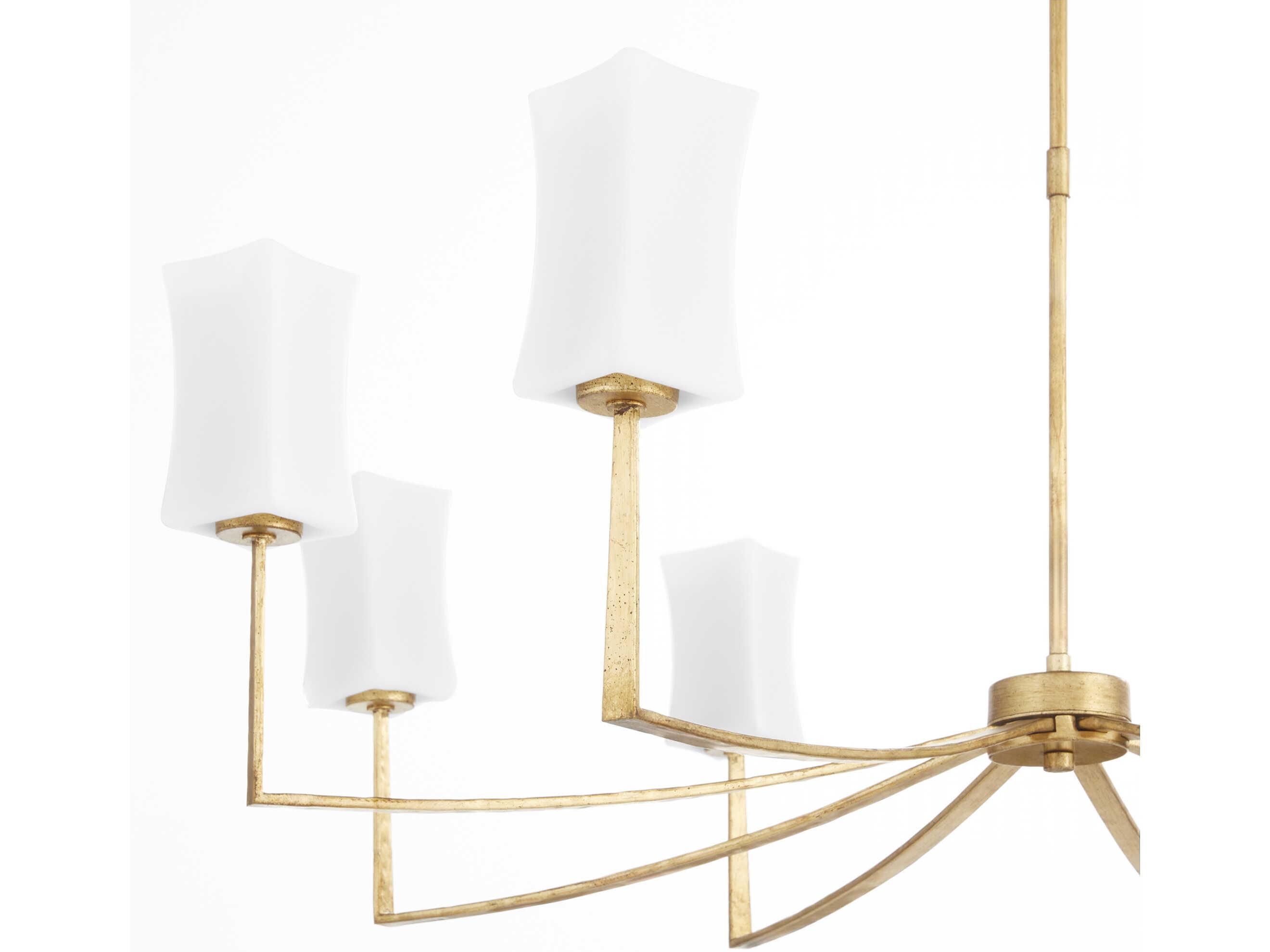 Quorum Ayala 8-Light Gold Leaf Chandelier