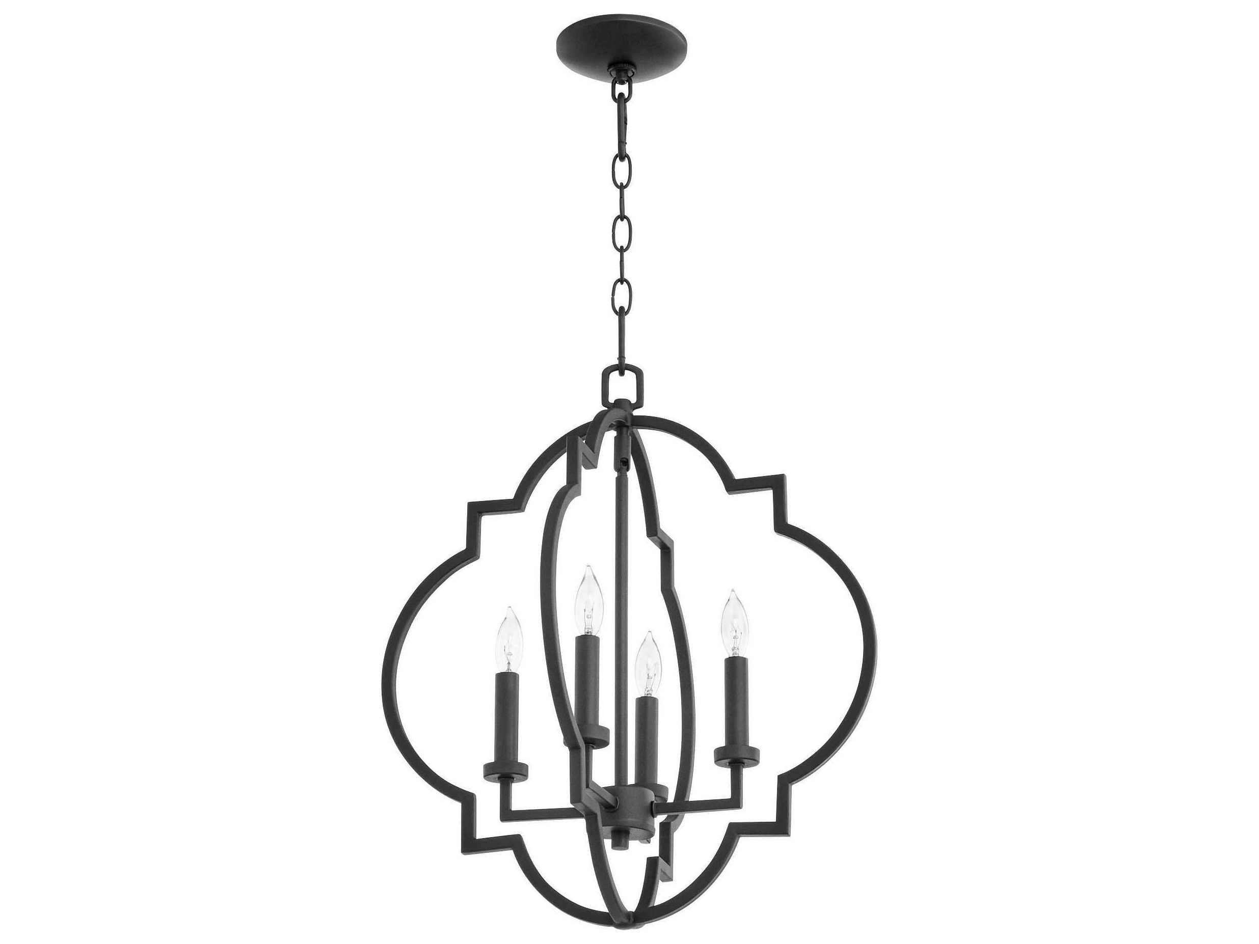 Quorum Dublin 4-Light Noir Black Candelabra Chandelier