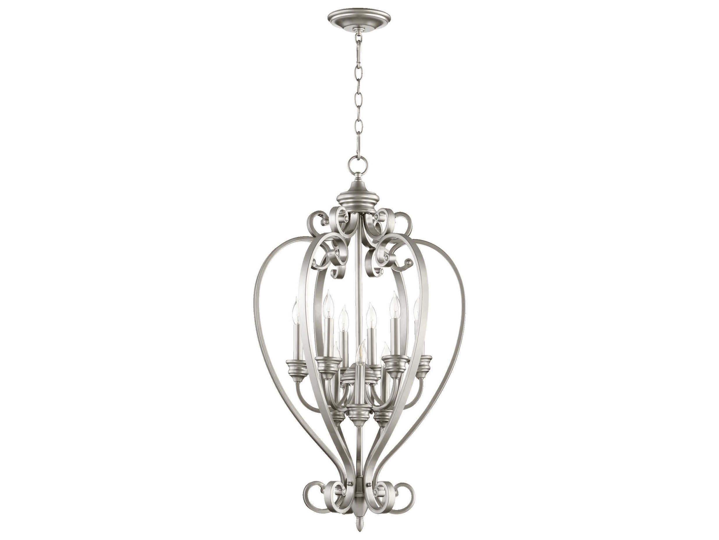 Quorum Bryant 9-Light Classic Nickel Pendant
