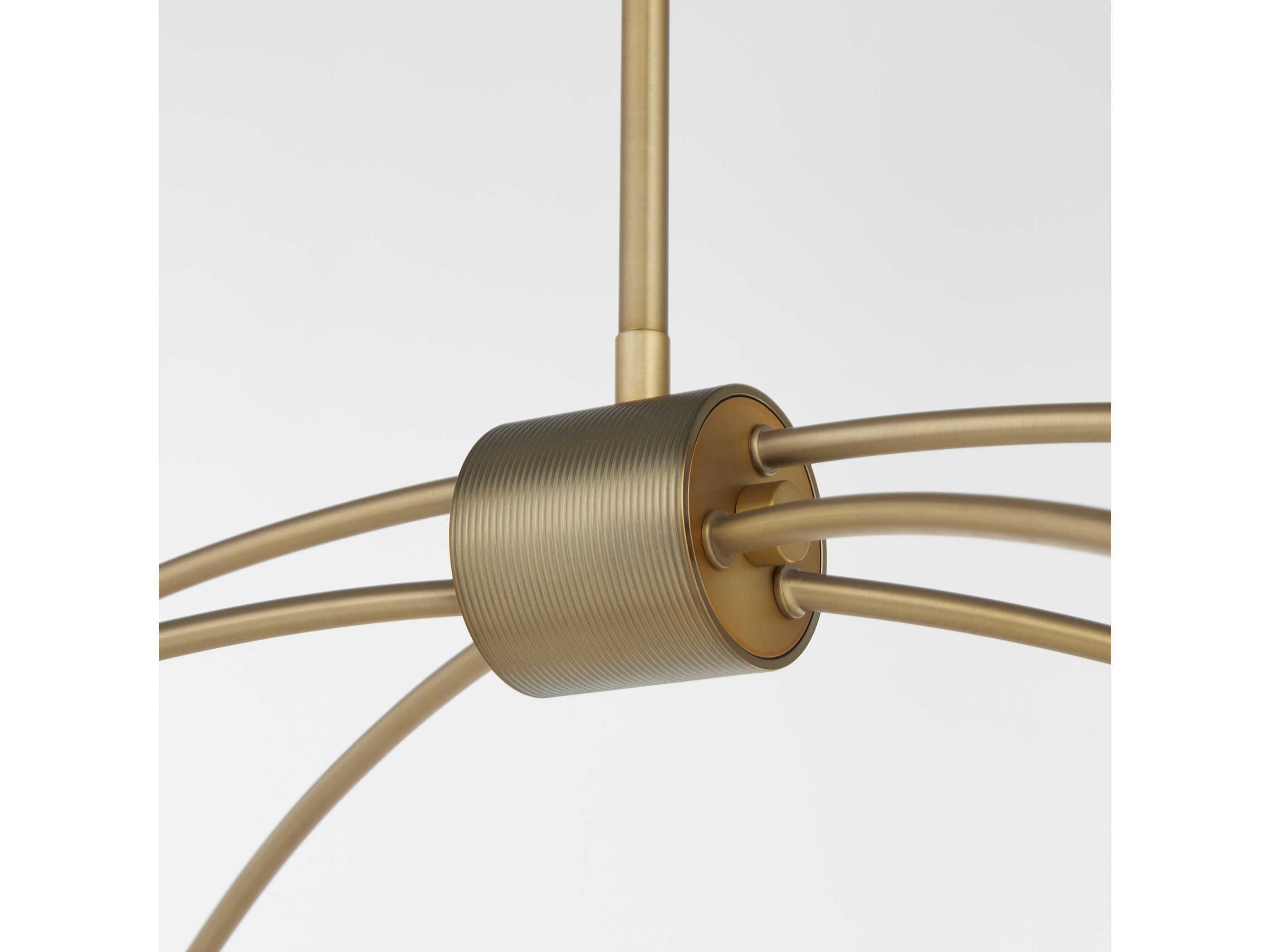 Quorum Arpeggio 6-Light Aged Brass Island Pendant