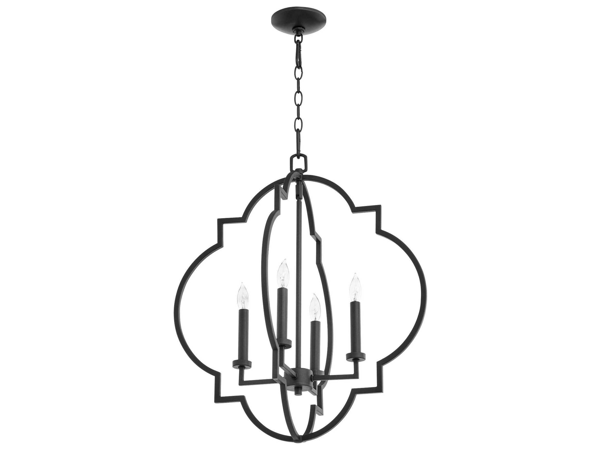 Quorum Dublin 4-Light Noir Black Candelabra Chandelier