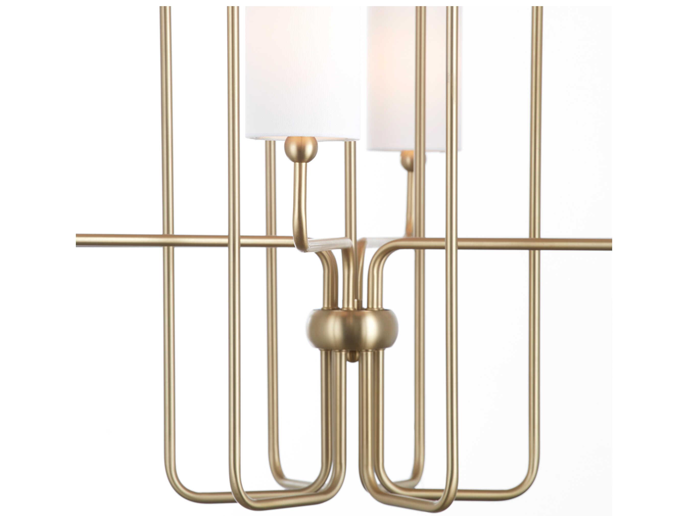 Quorum Charlotte 12-Light Aged Brass Cylinder Chandelier