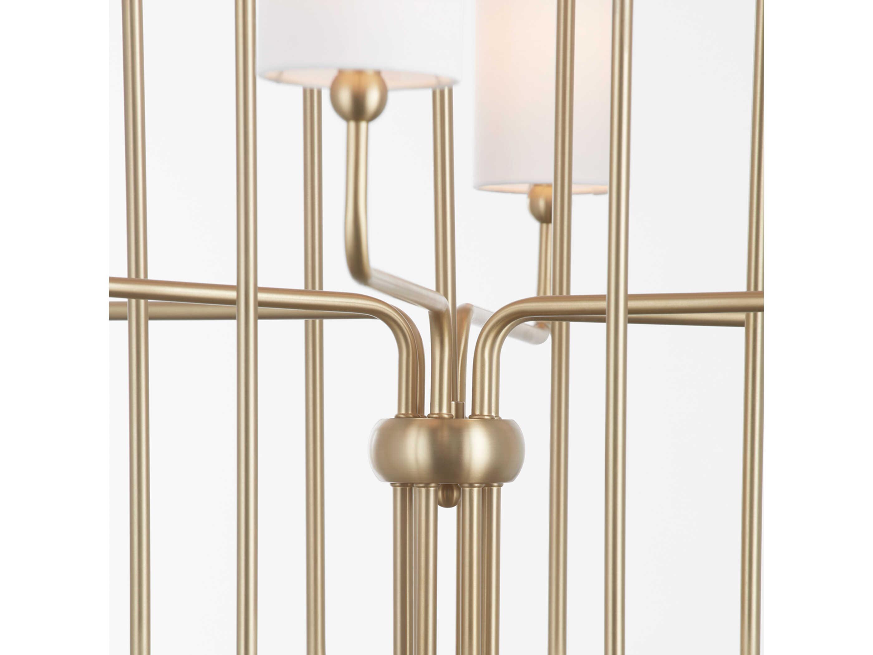 Quorum Charlotte 12-Light Aged Brass Cylinder Chandelier