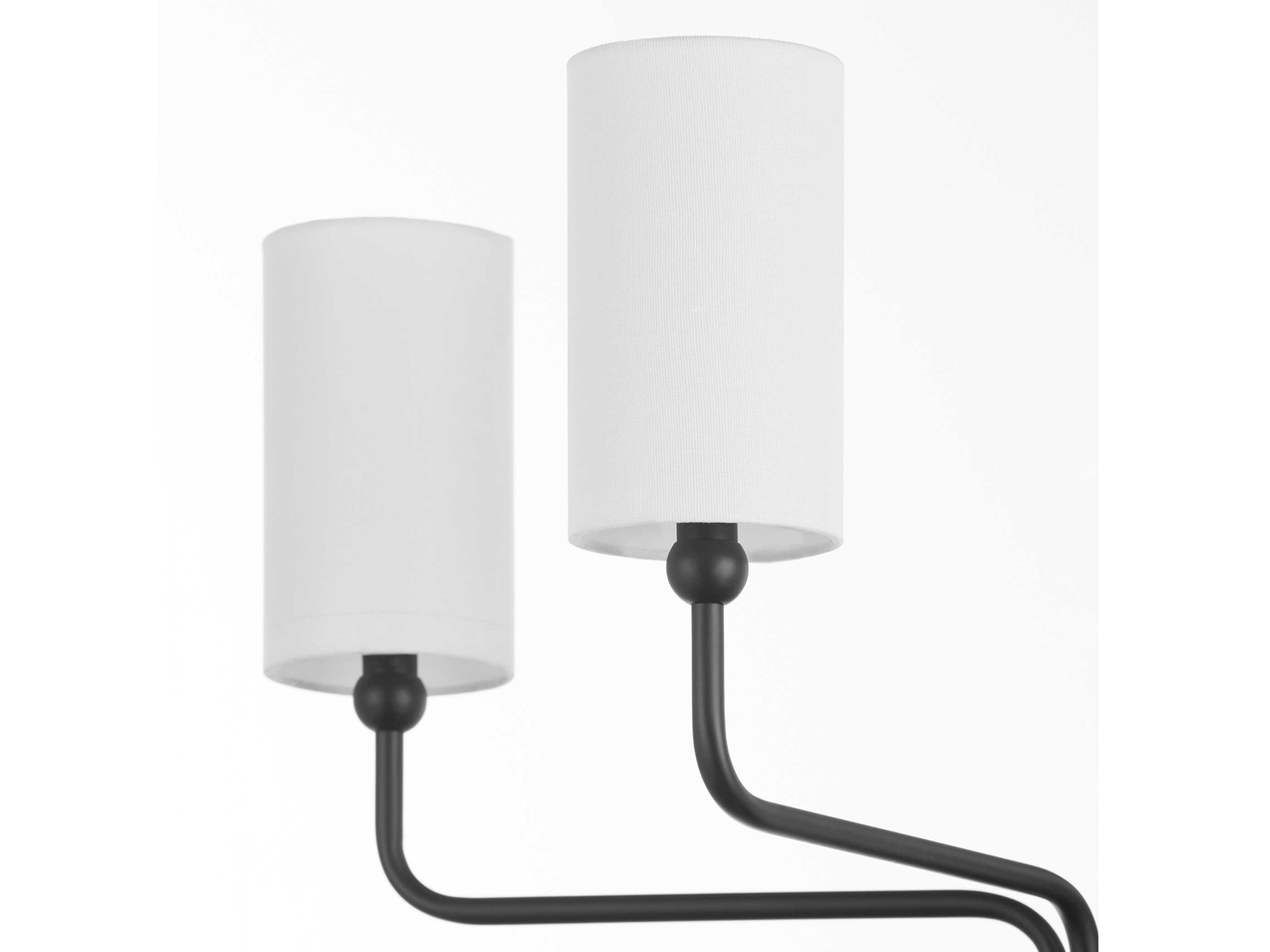 Quorum Charlotte 5-Light Matte Black Cylinder Chandelier