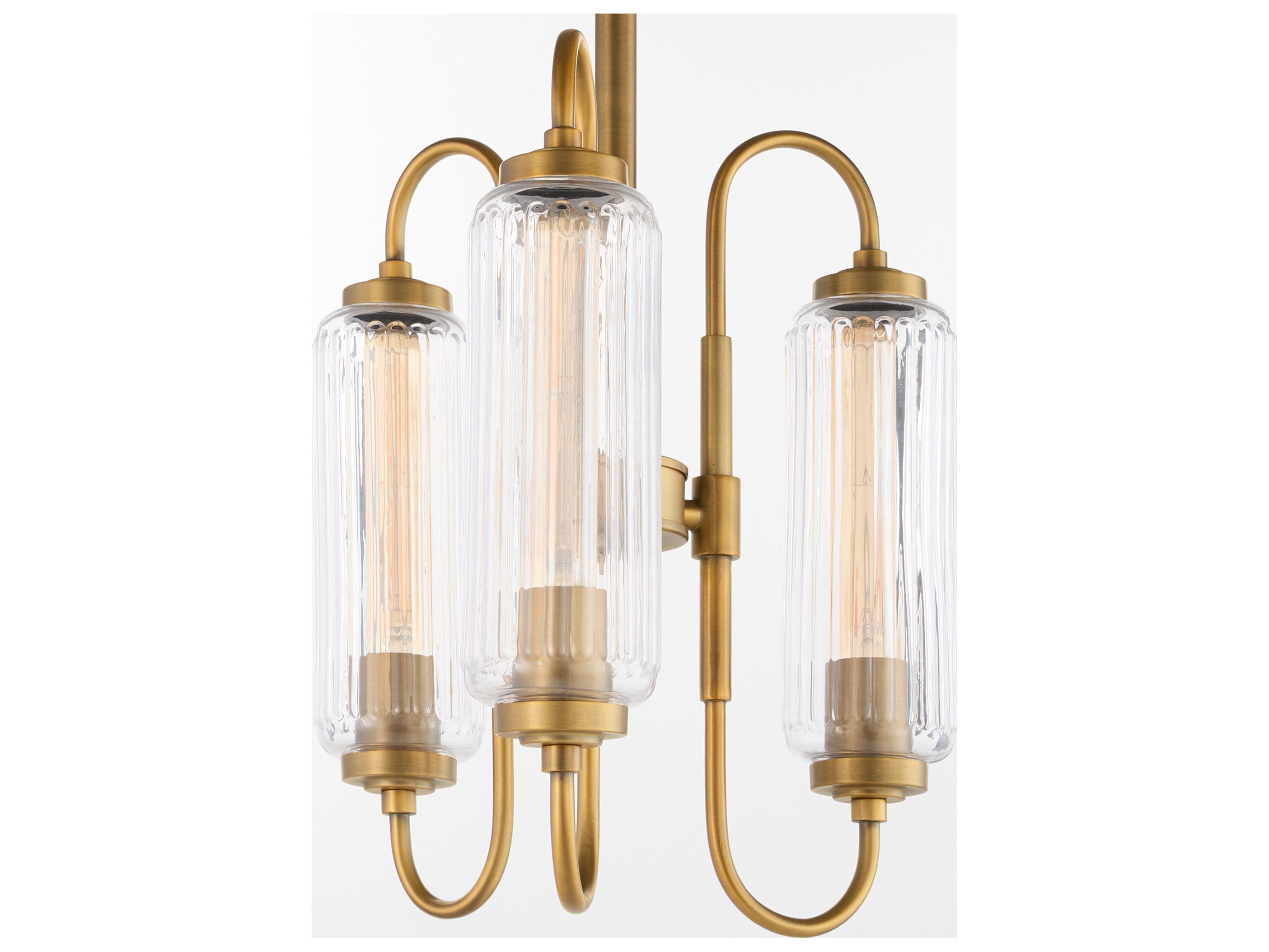 Quorum Whitmire Brushed Brass Pendant