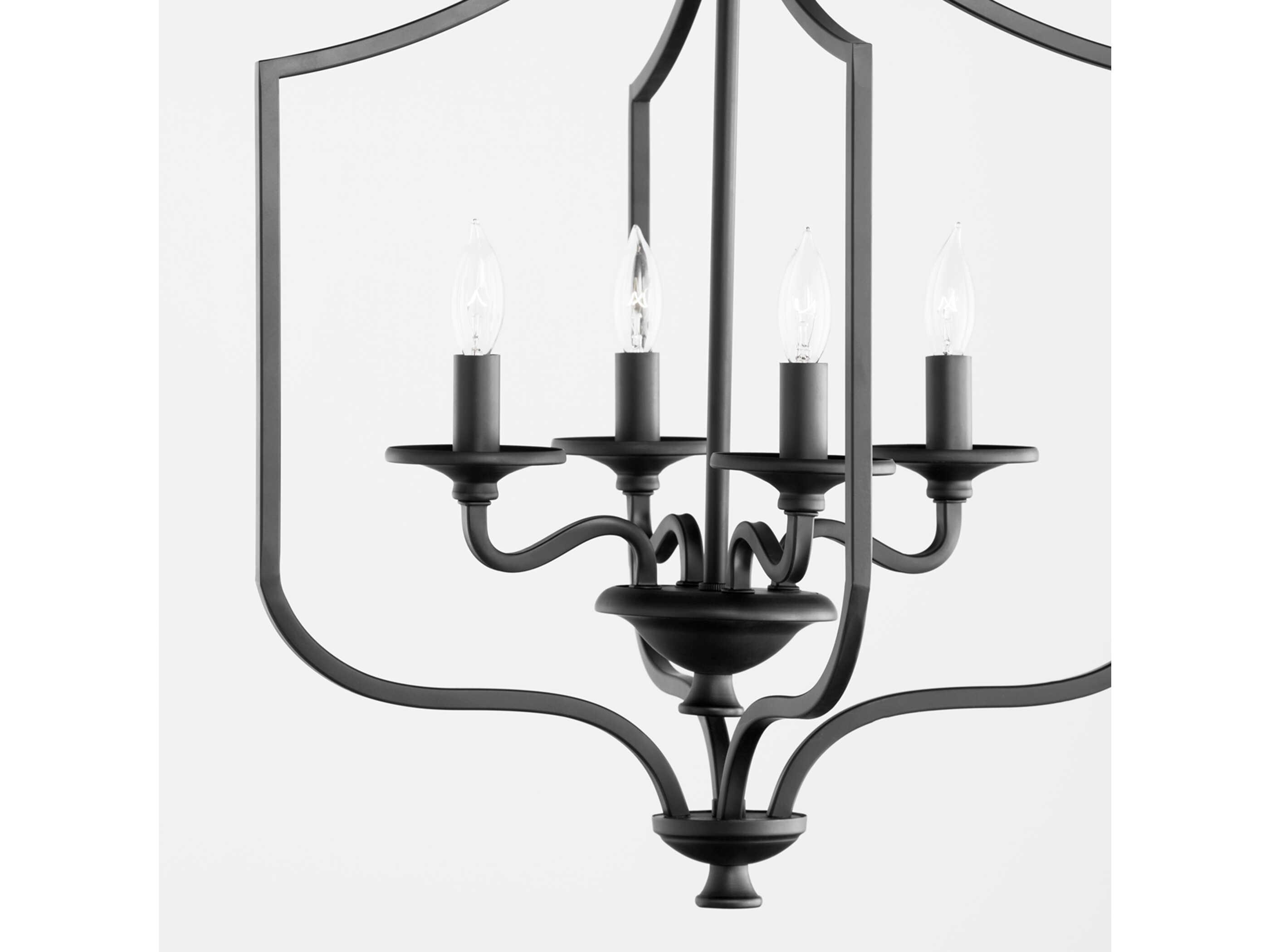 Quorum Maryse 4-Light Matte Black Traditional Pendant