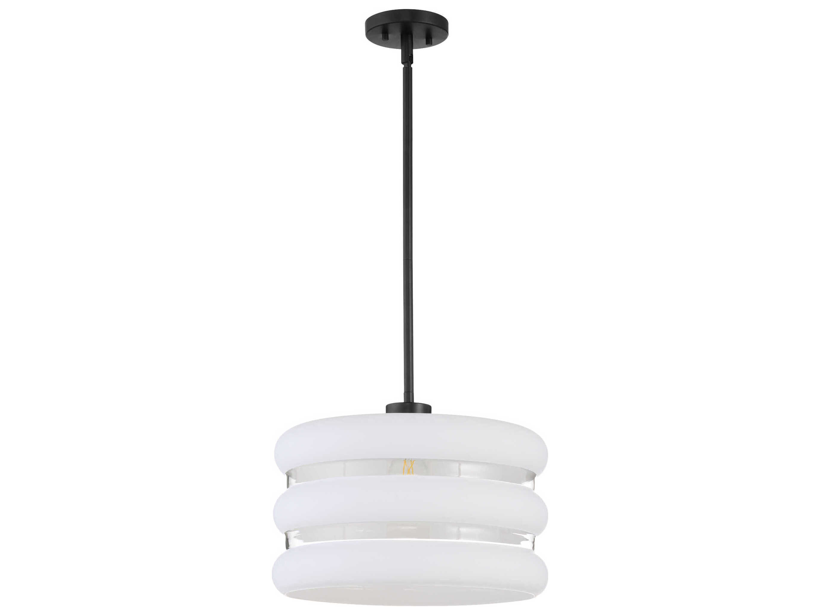 Quorum Gillis 1-Light Matte Black Pendant