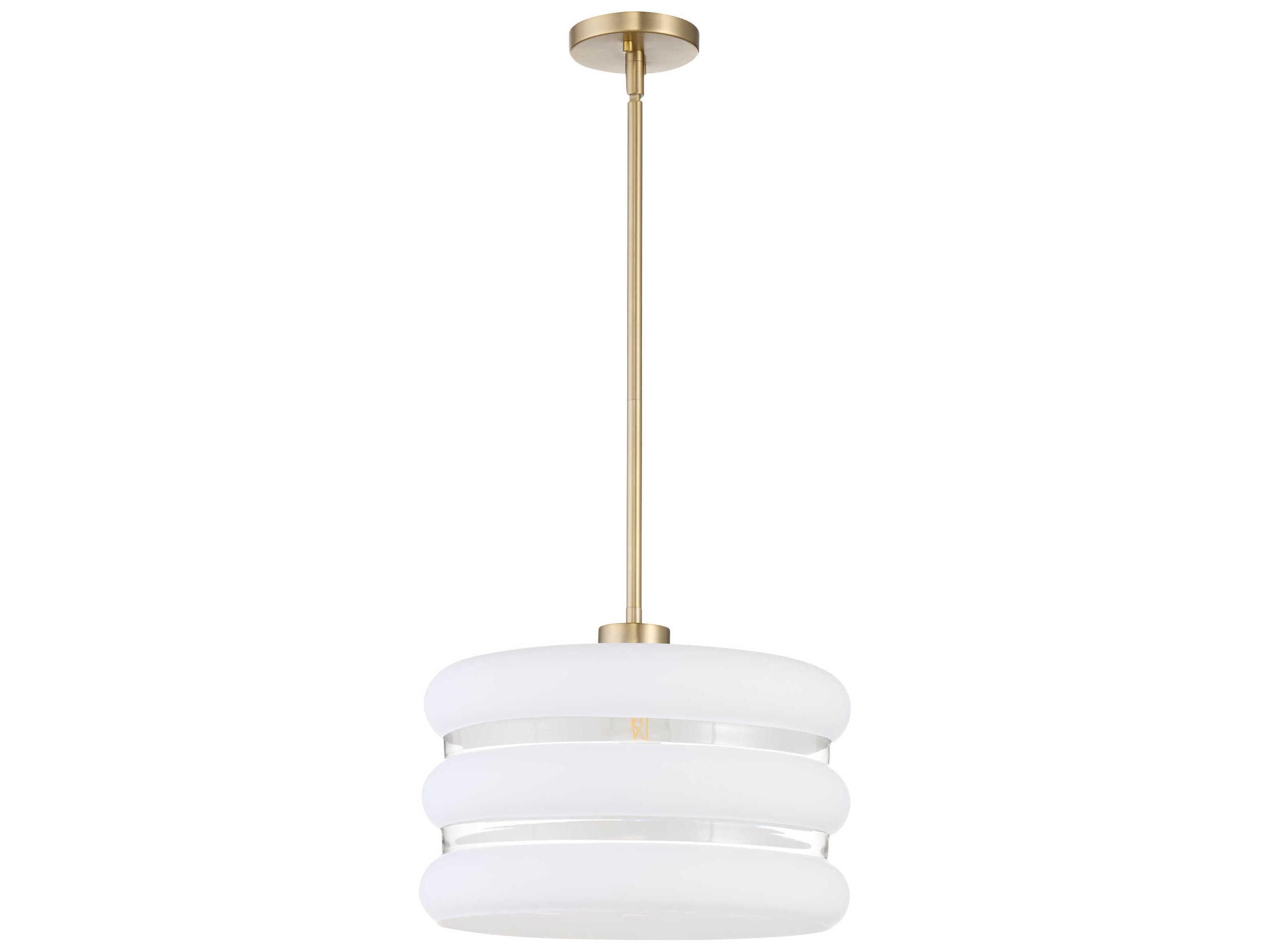 Quorum Gillis 1-Light Aged Brass Pendant