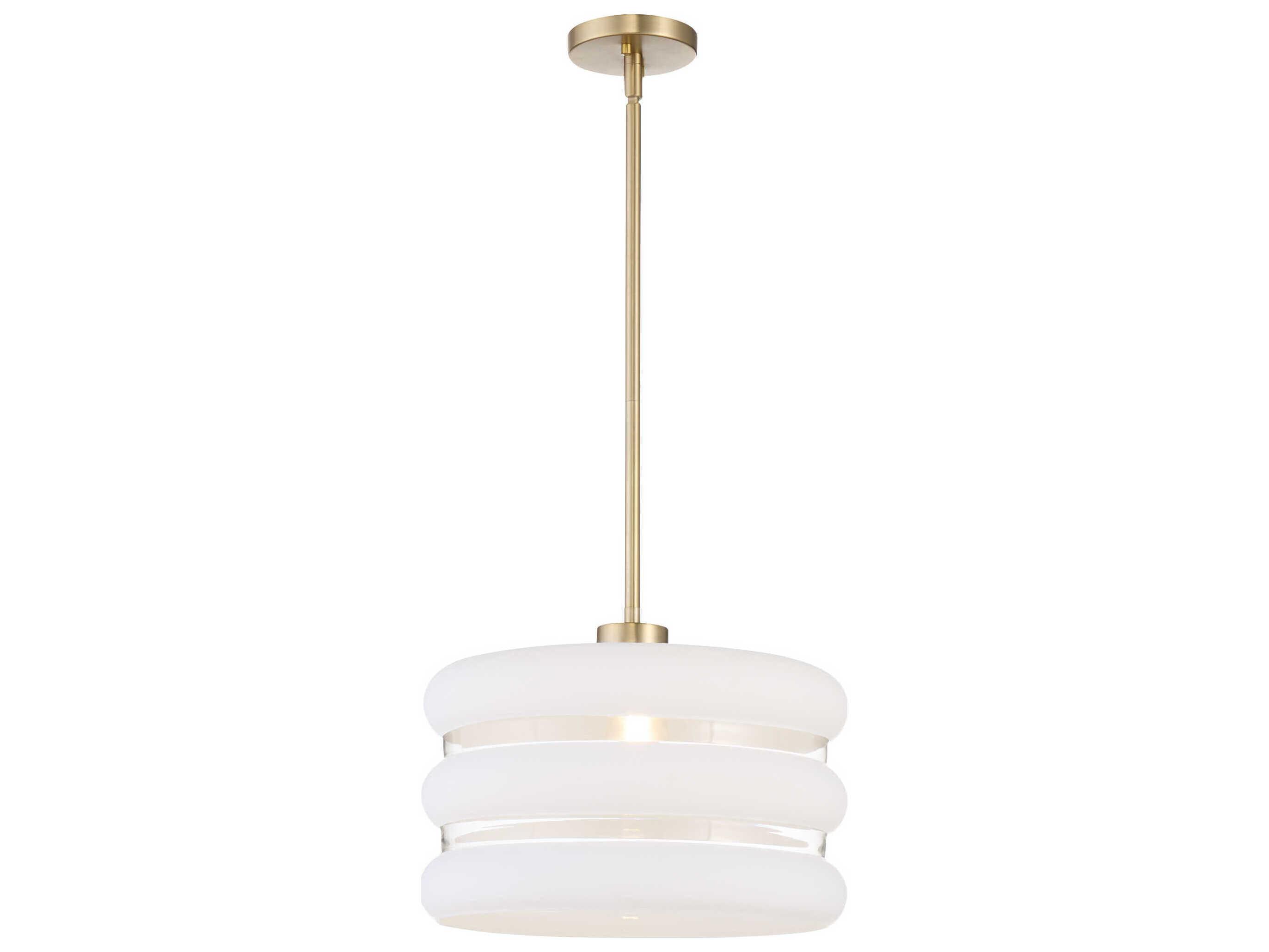 Quorum Gillis 1-Light Aged Brass Pendant