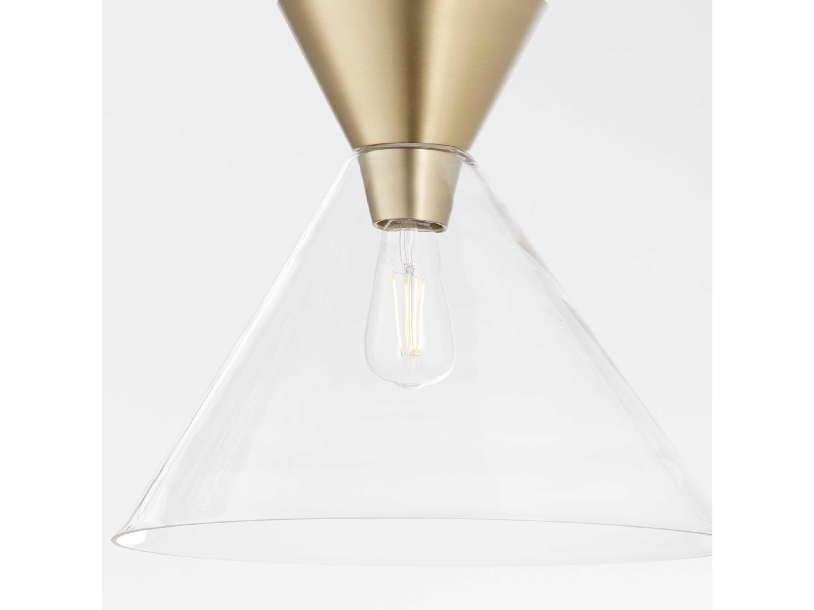 Quorum Beldar 1-Light Aged Brass Pendant