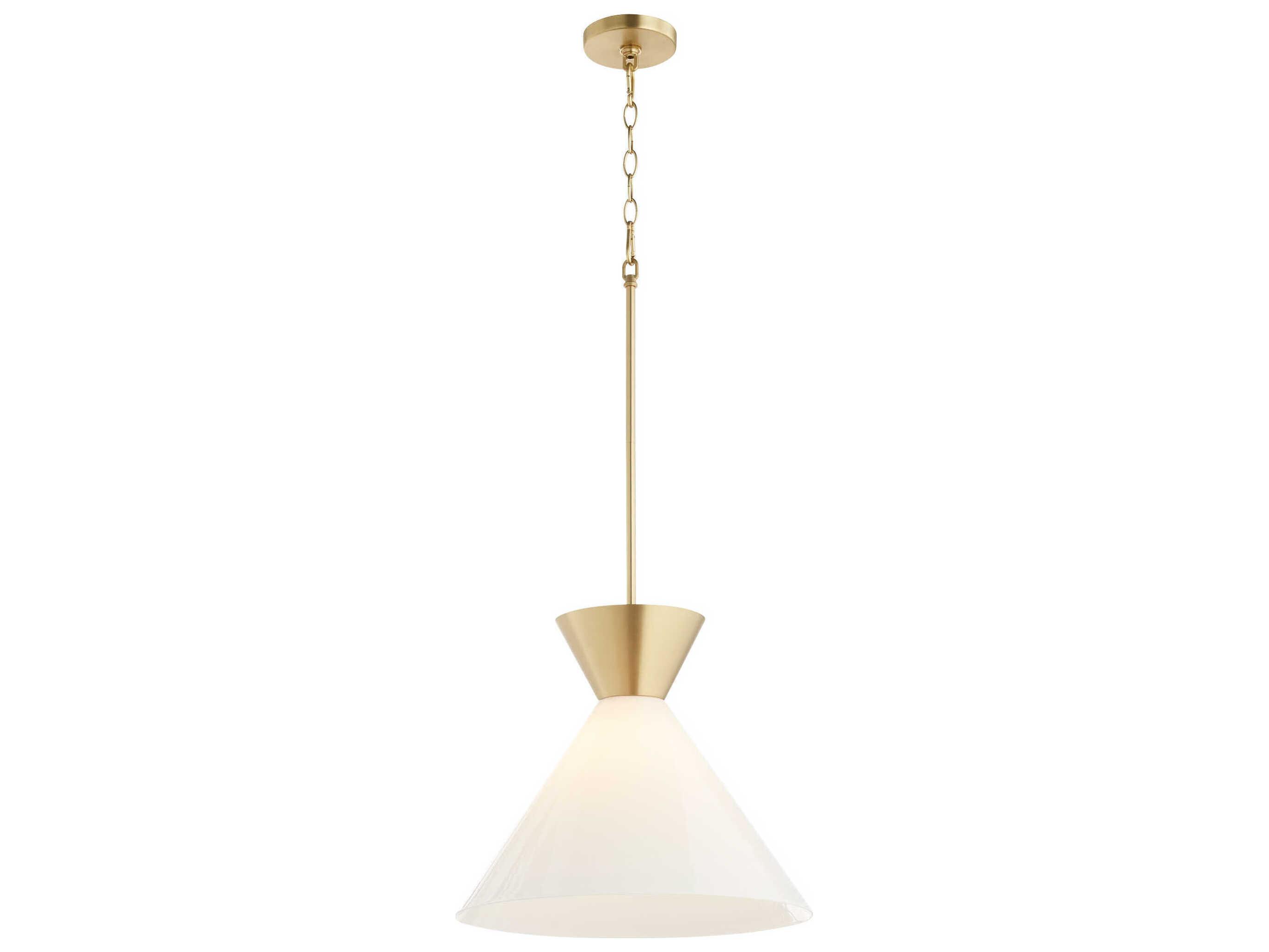 Quorum Beldar 1-Light Aged Brass Pendant
