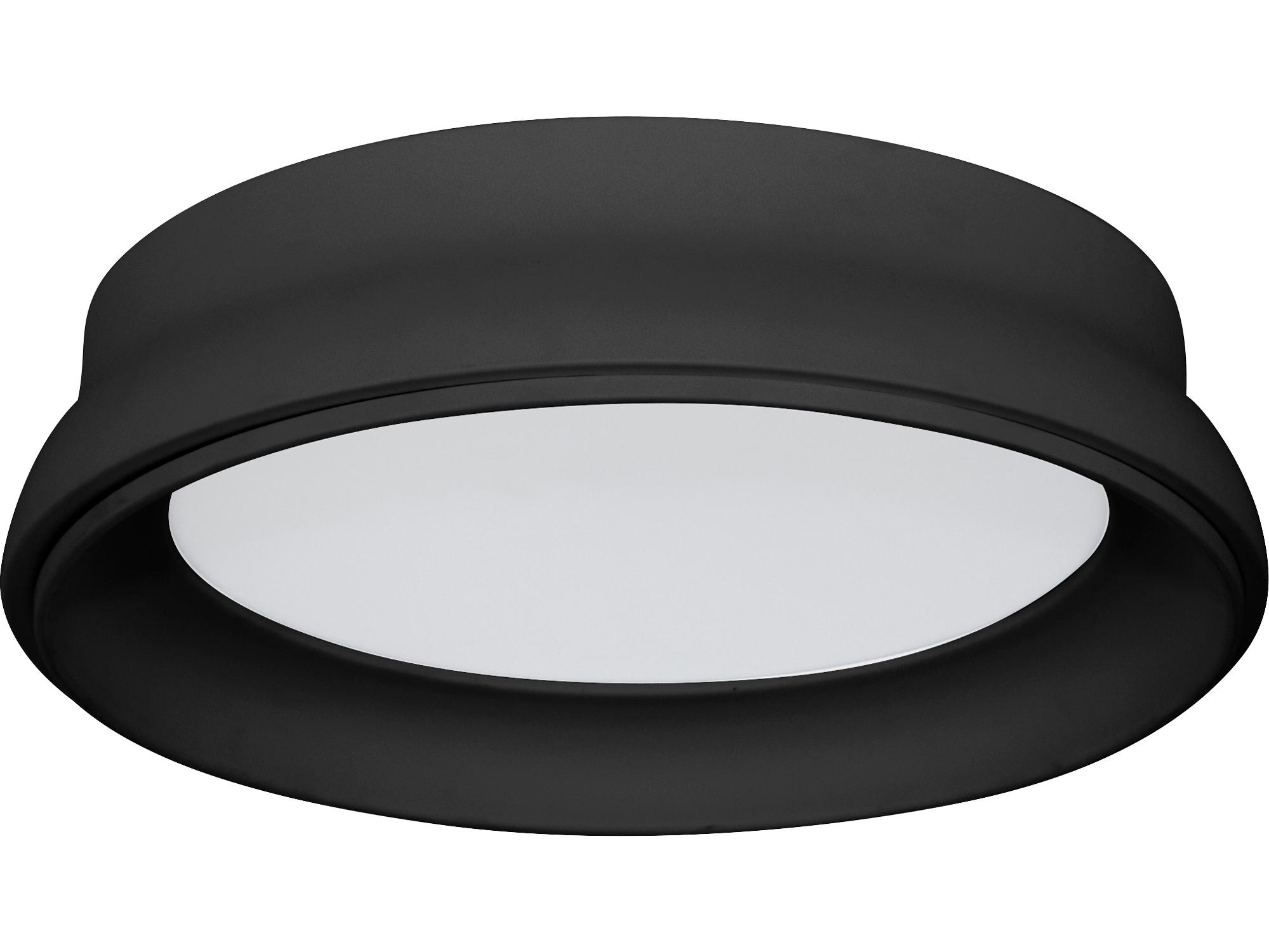 Quorum Legend Matte Black Flush Mount