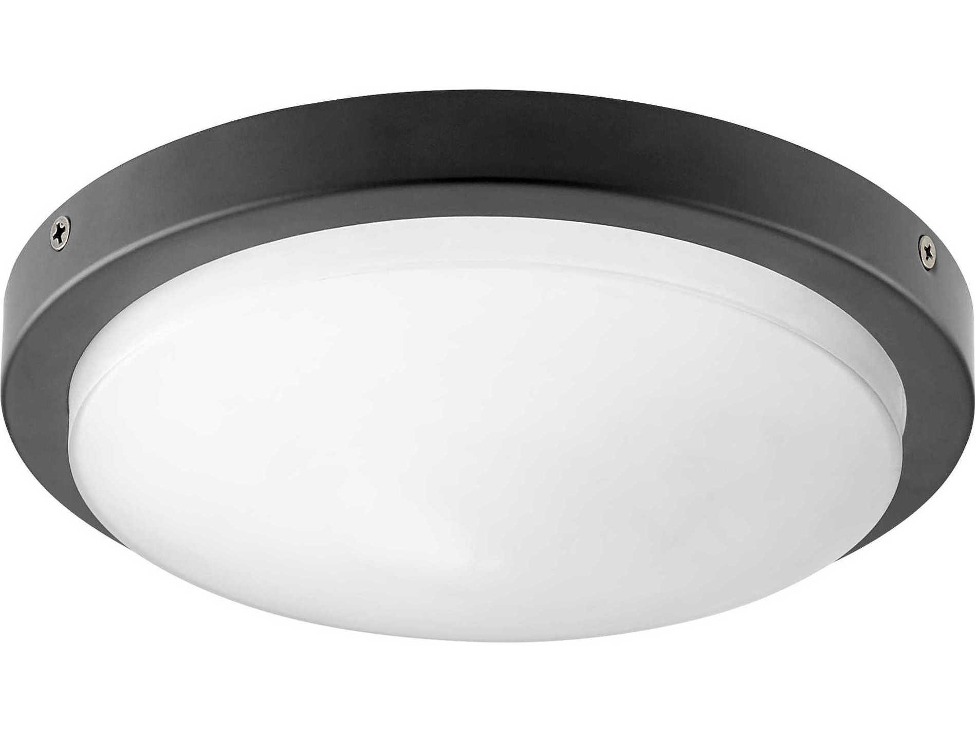 Quorum Titus 1-Light Matte Black LED Bowl Flush Mount