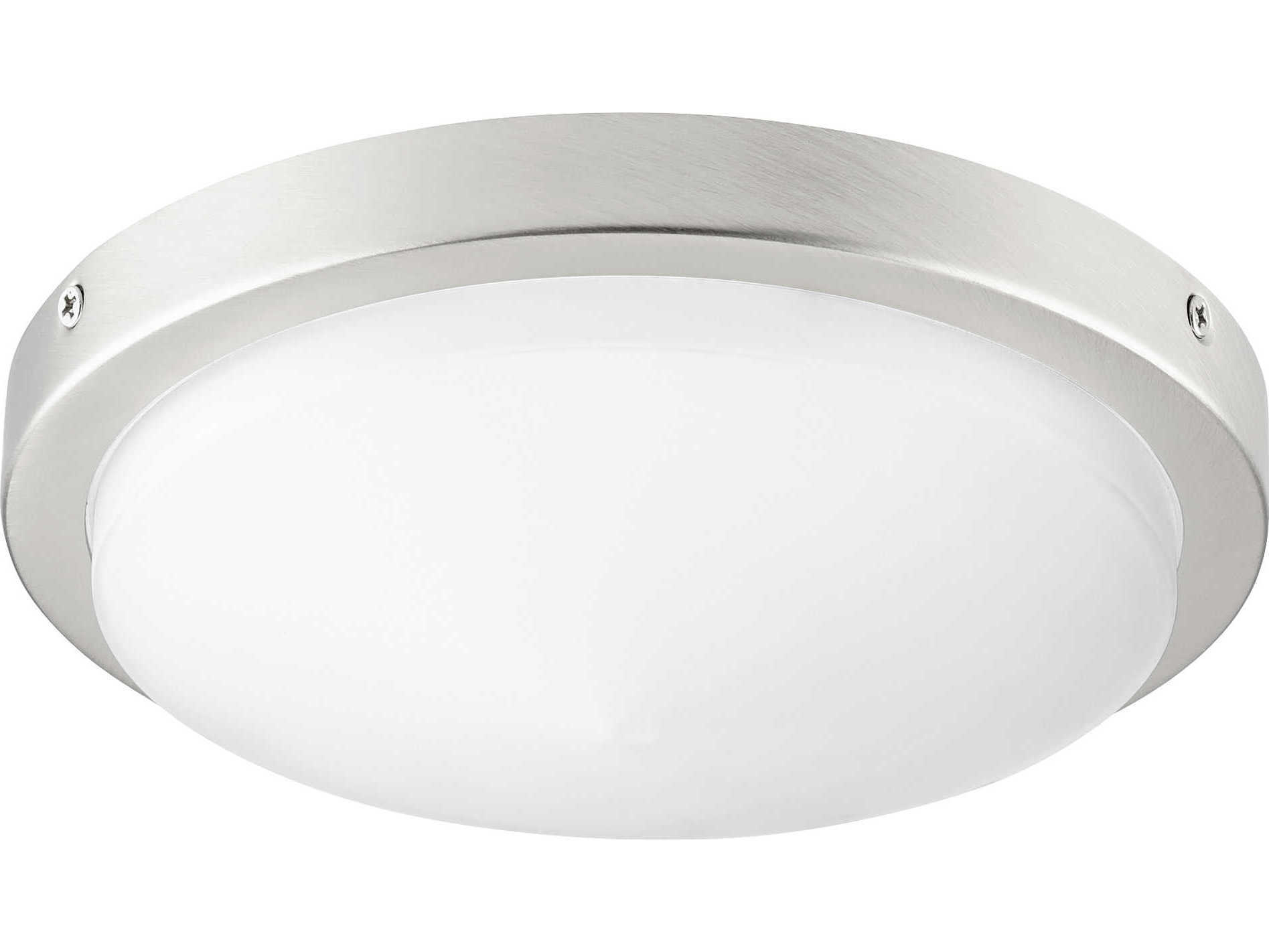 Quorum Titus 1-Light Satin Nickel LED Bowl Flush Mount