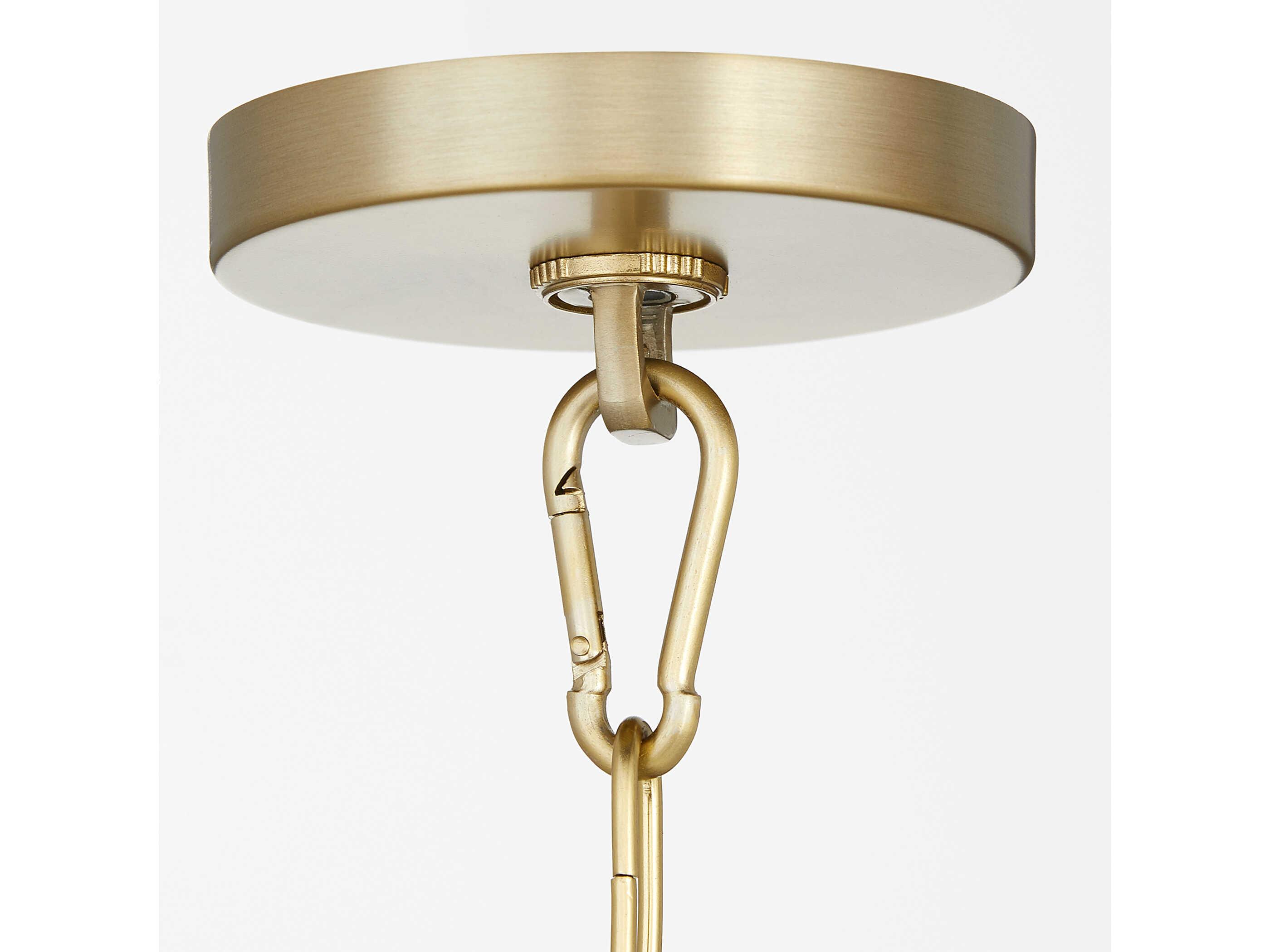 Quorum Cassini 1-Light Aged Brass Pendant