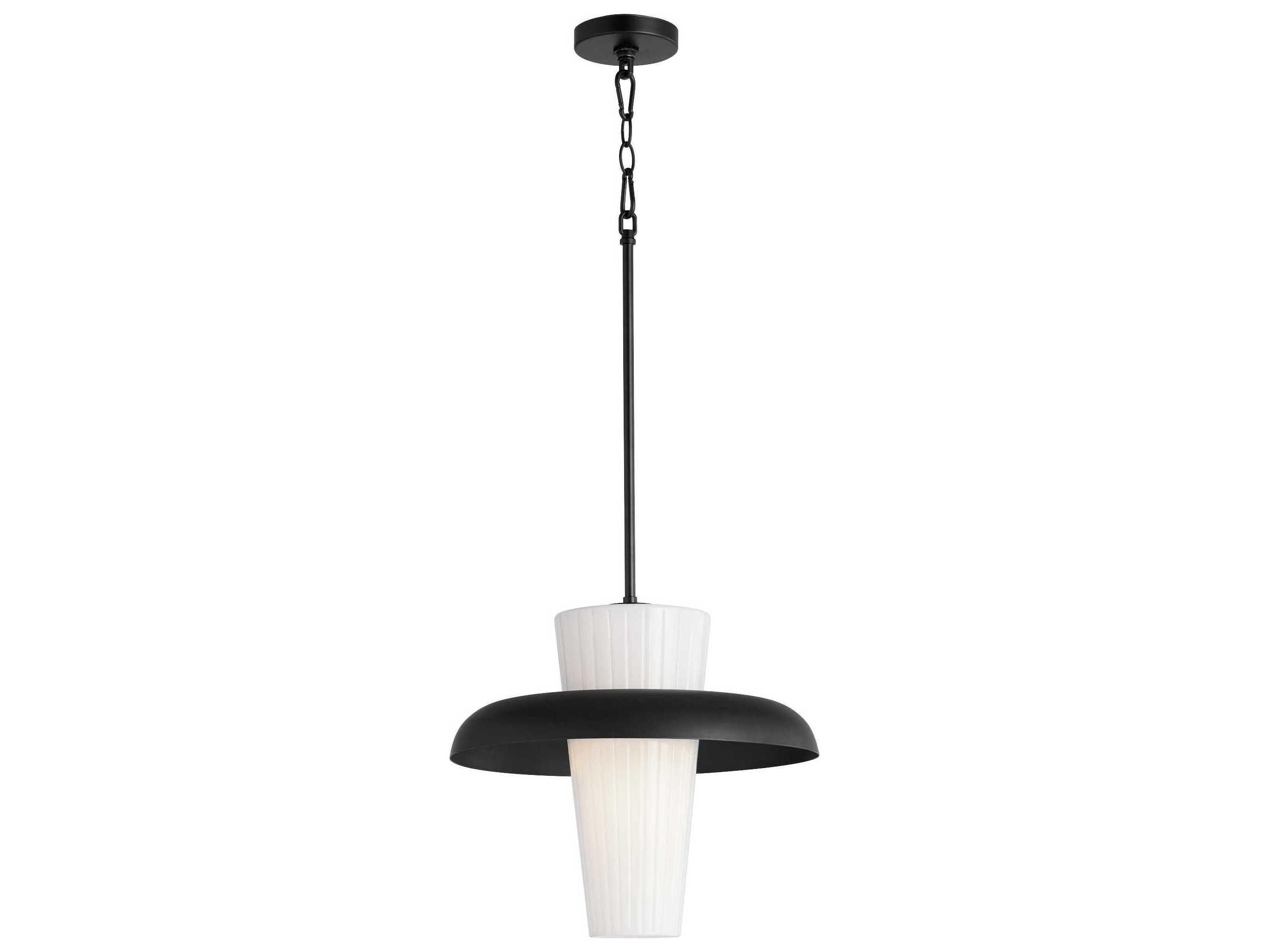 Quorum Mallory 1-Light Matte Black Pendant