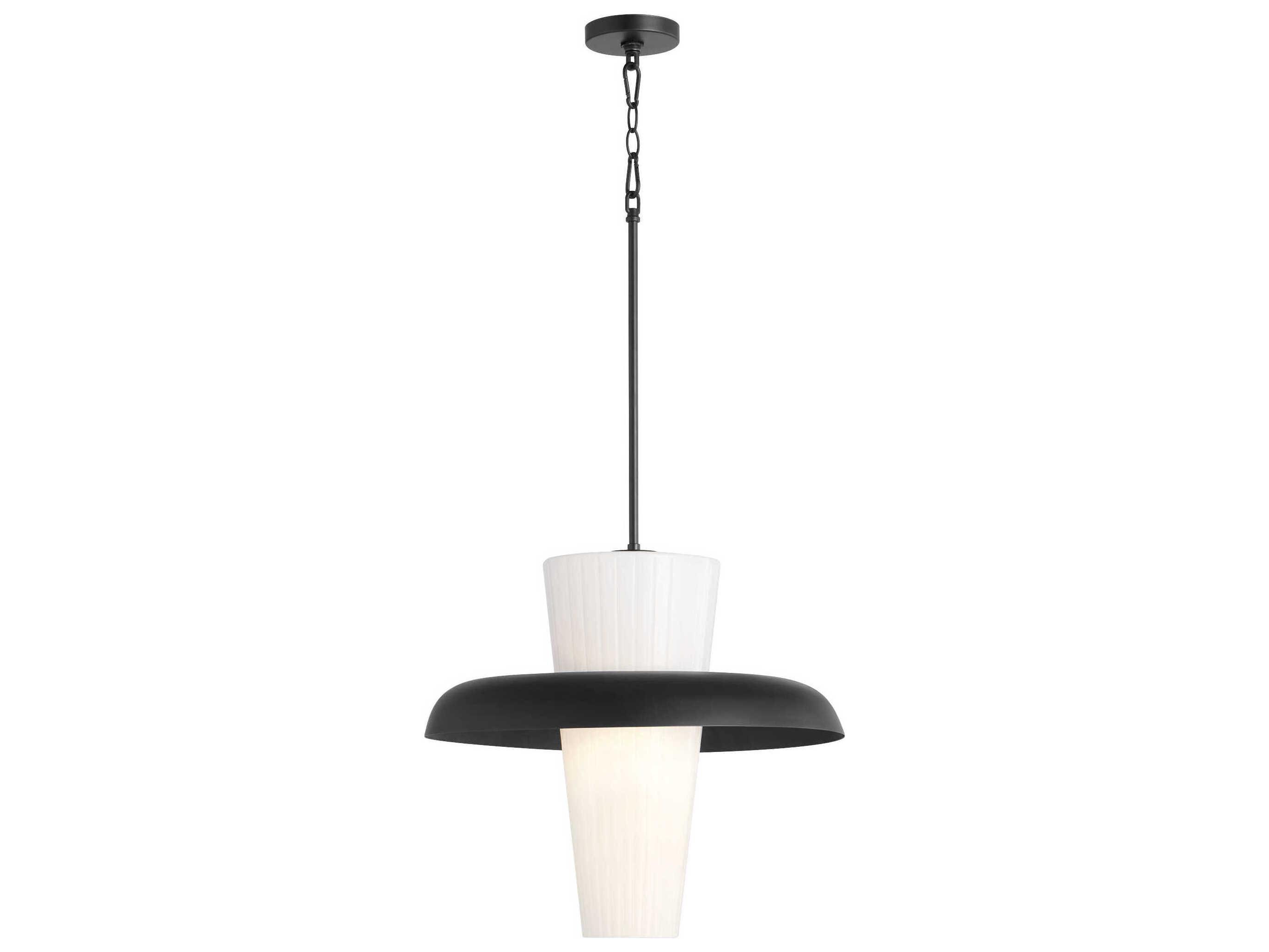 Quorum Mallory 1-Light Matte Black Pendant