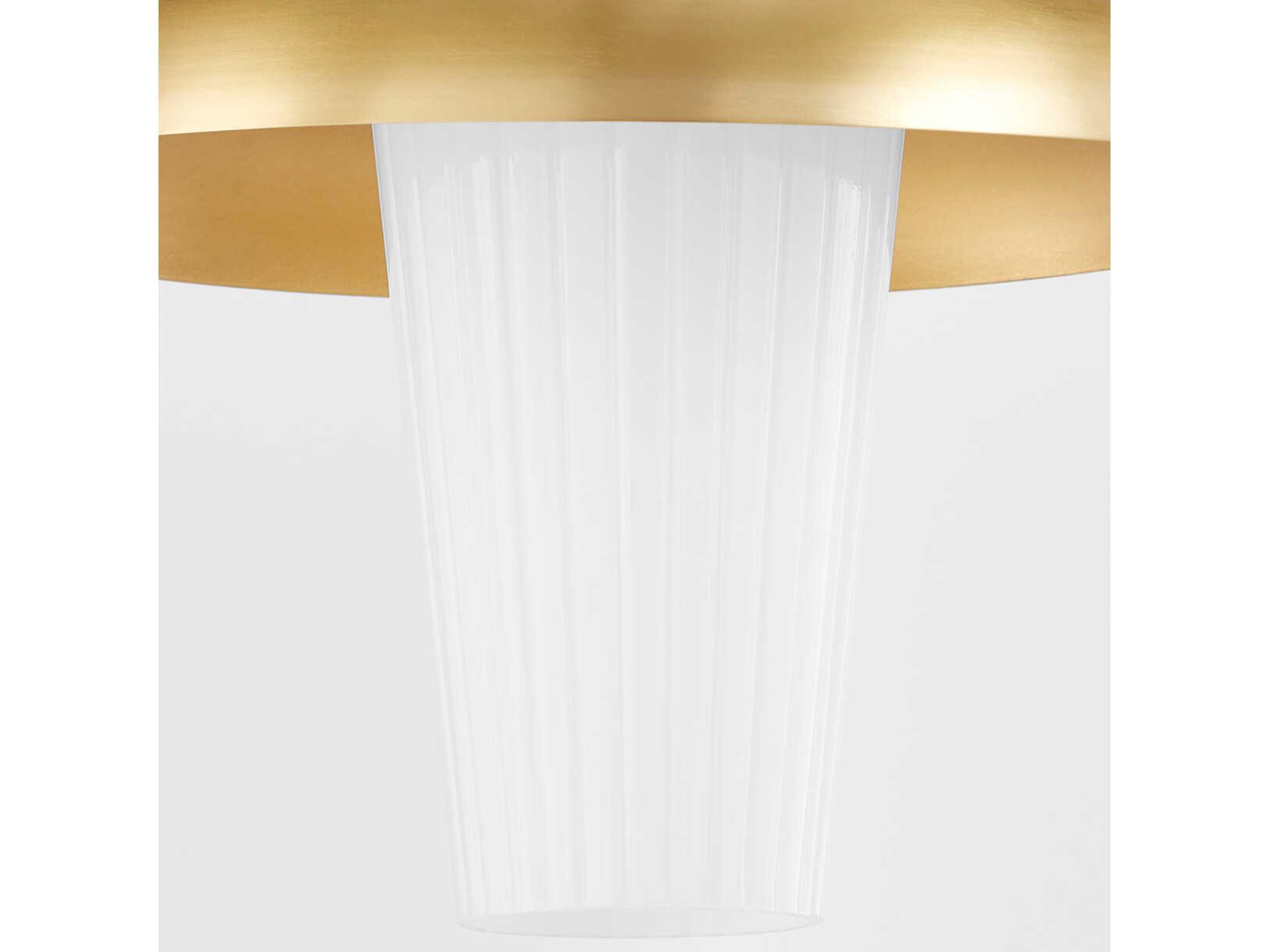 Quorum Mallory 1-Light Aged Brass Pendant