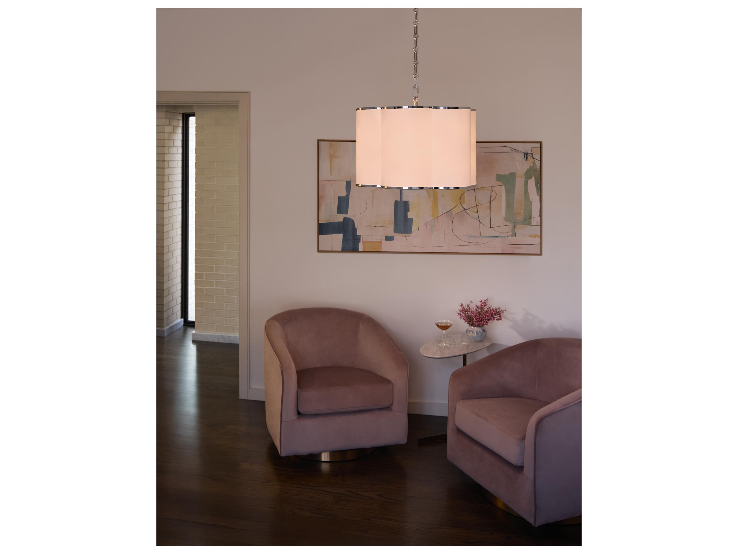 Quorum Belinder 4-Light Chrome Drum Pendant