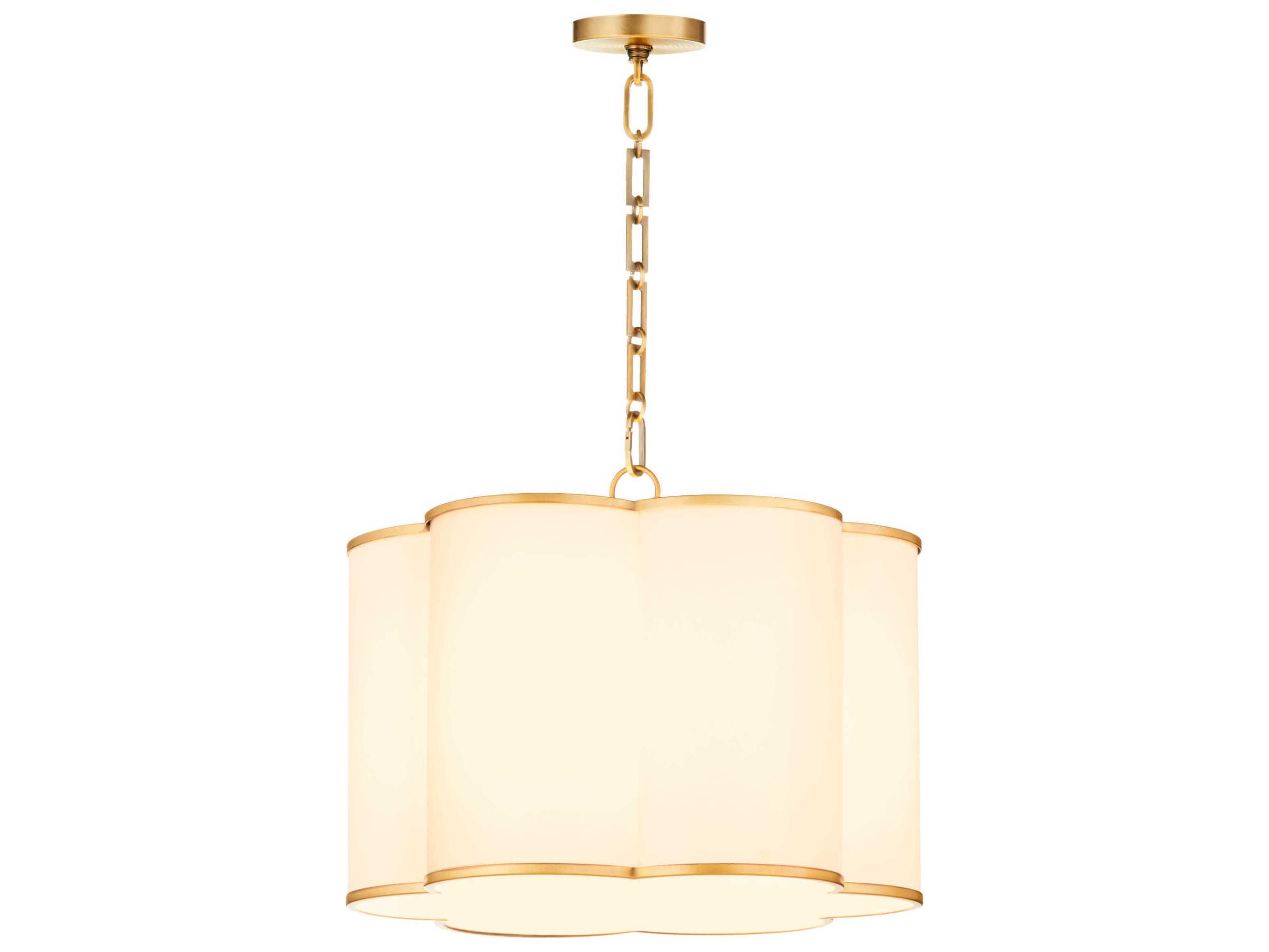 Quorum Belinder 4-Light Brass Pendant