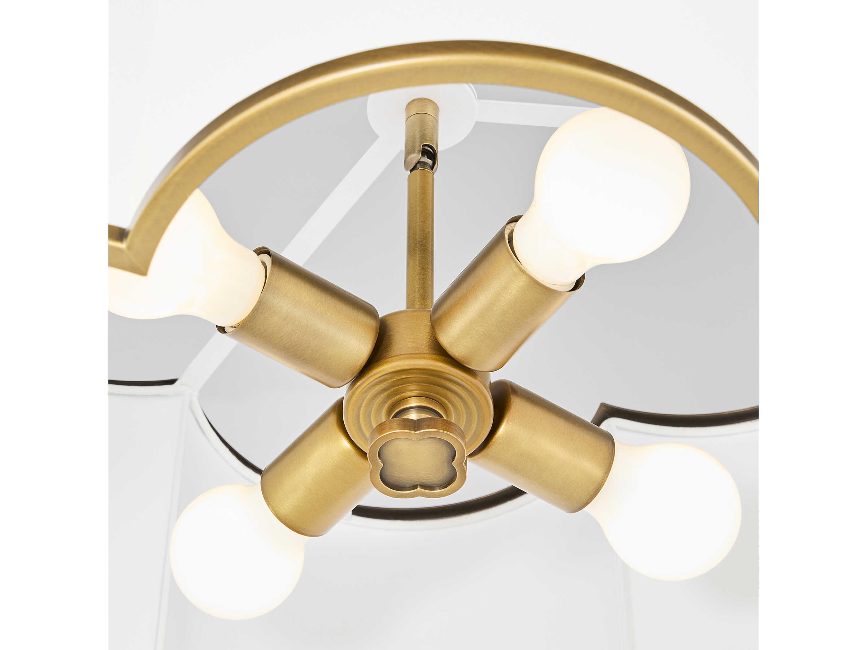 Quorum Belinder 4-Light Brass Pendant