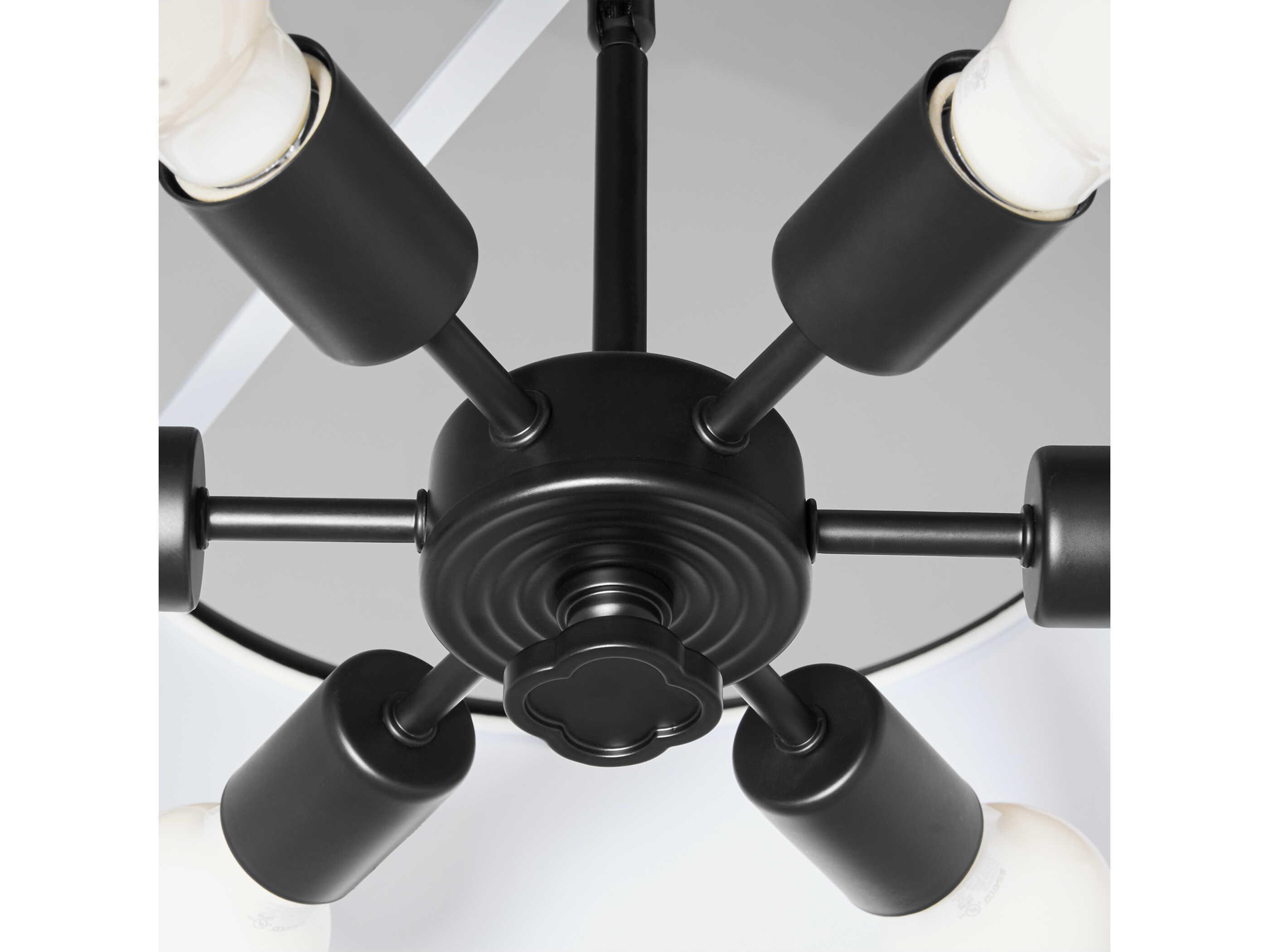 Quorum Belinder 6-Light Matte Black Pendant