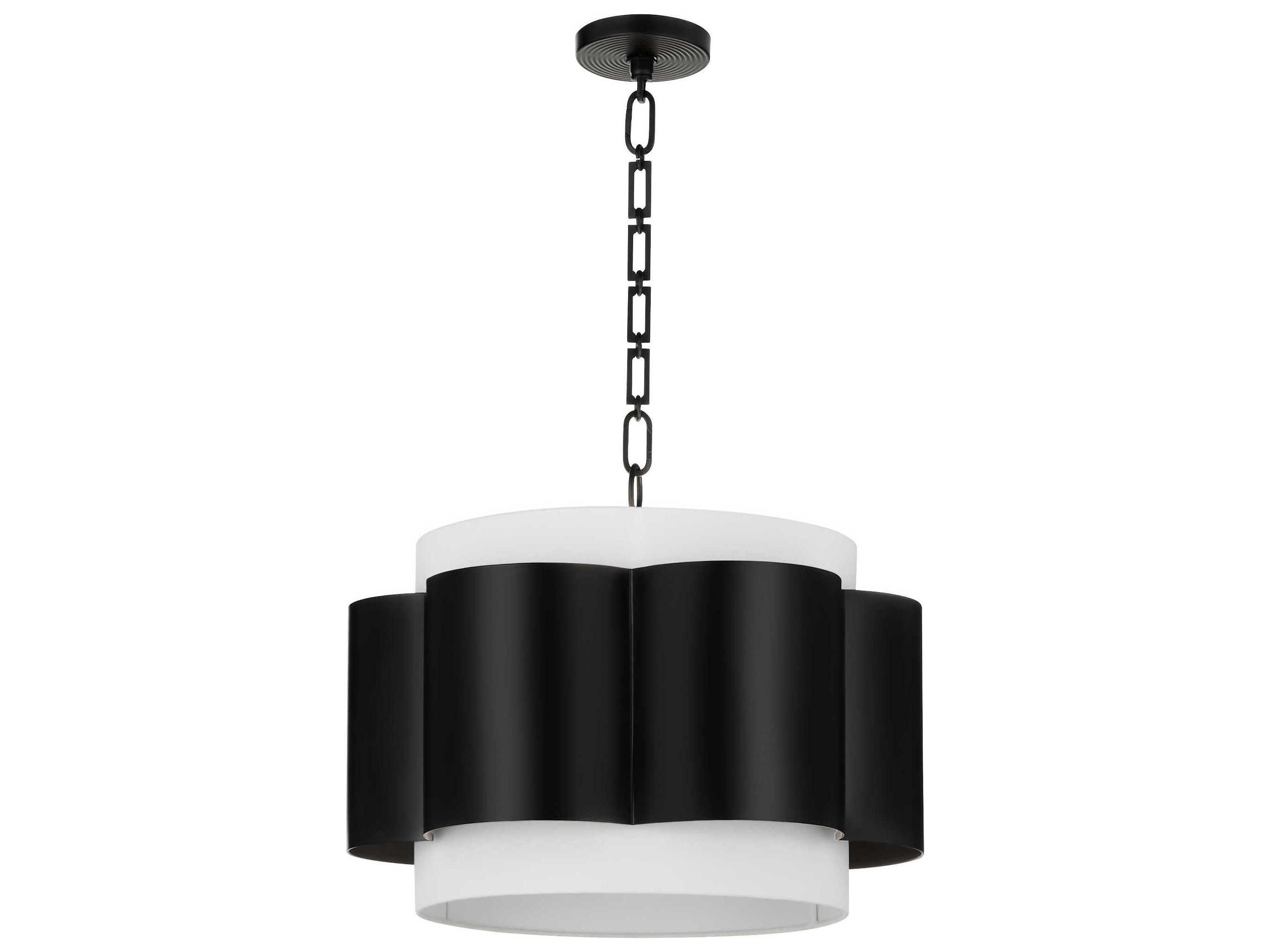 Quorum Belinder 4-Light Matte Black Pendant