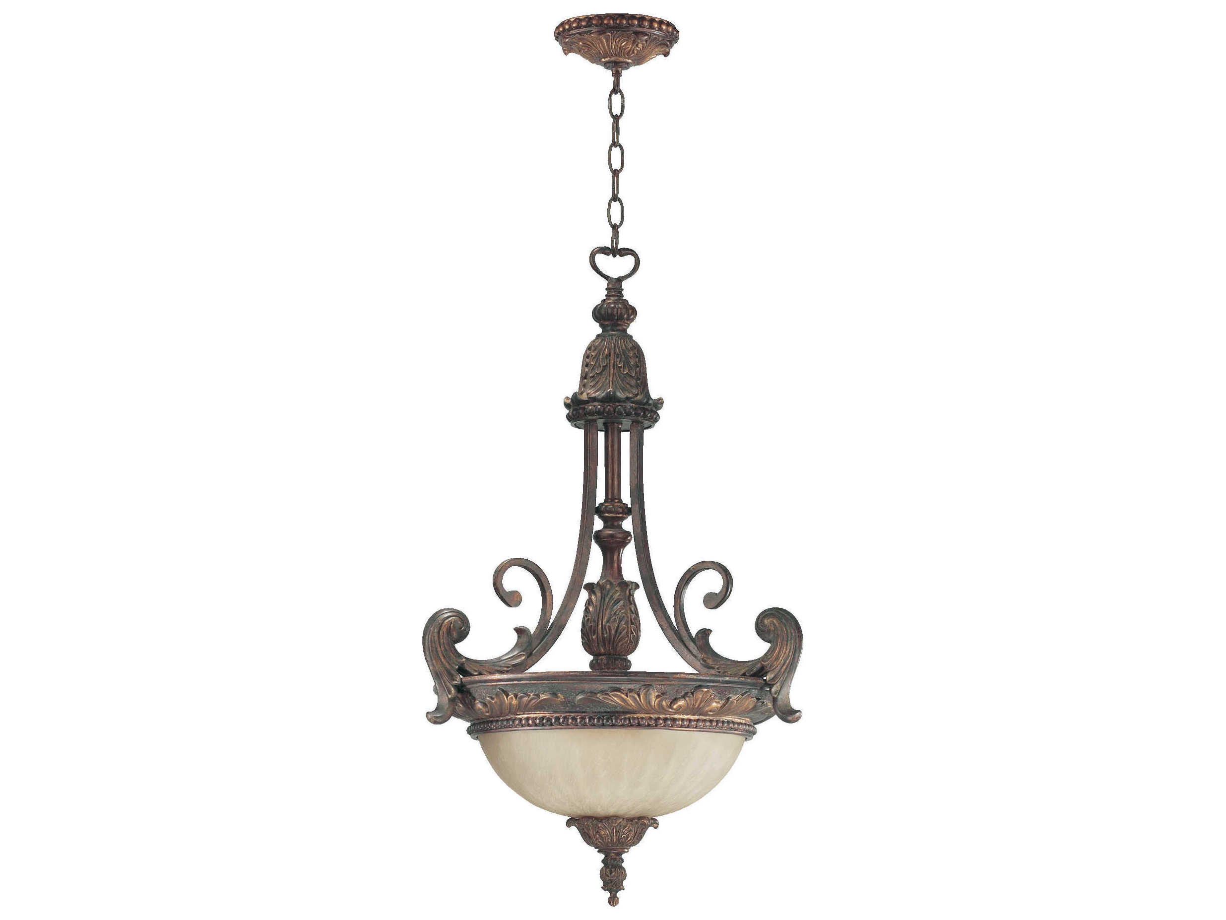 Quorum Madeleine 3-Light Corsican Gold Bowl Pendant