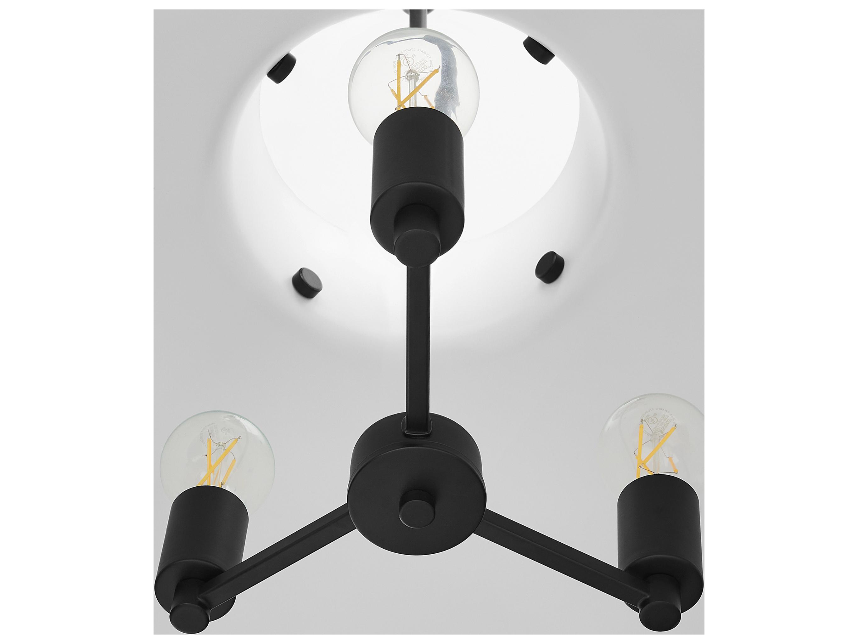 Quorum Pruitt 3-Light Matte Black Dome Pendant